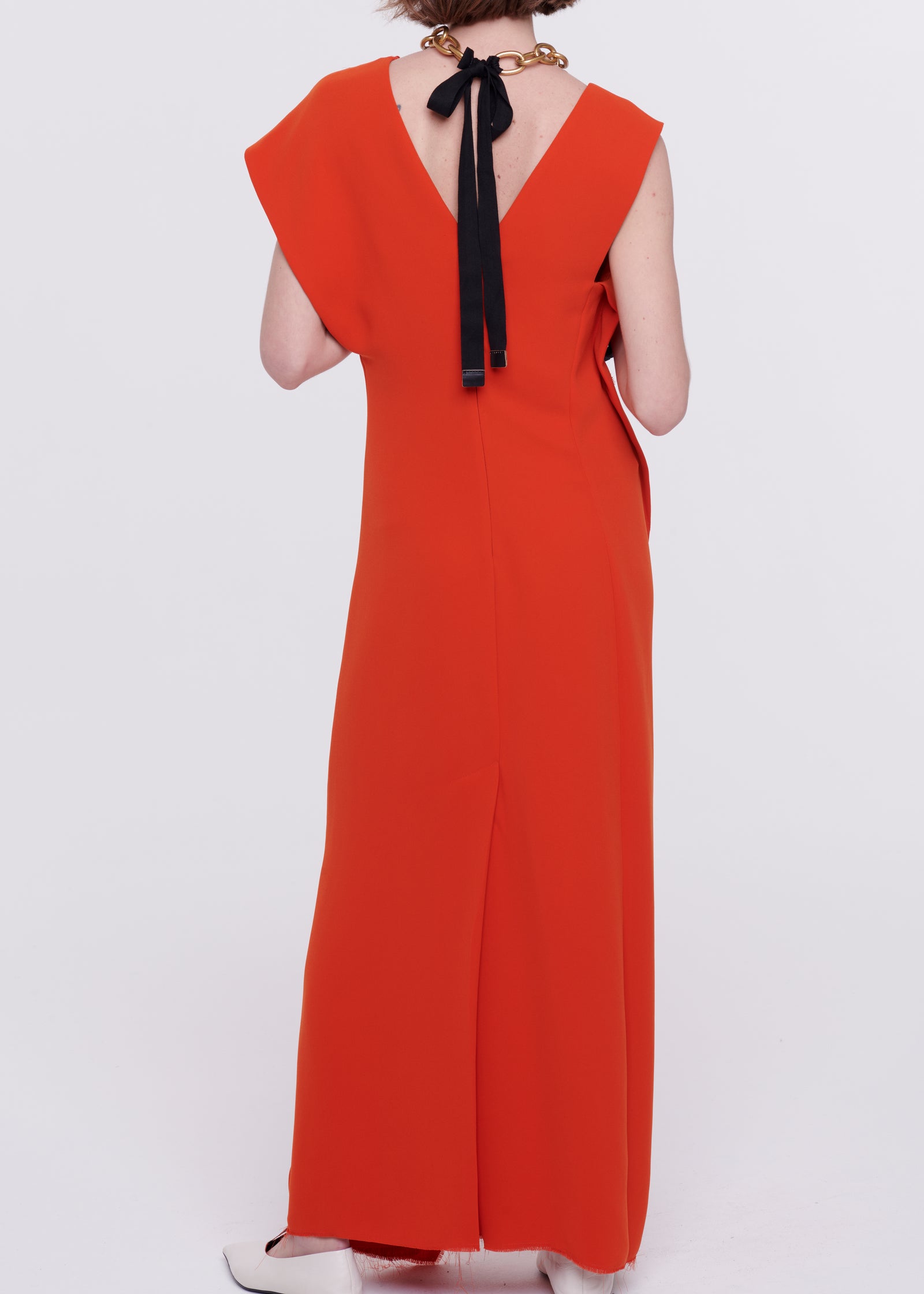 CORAL PANEL LONG DRESS