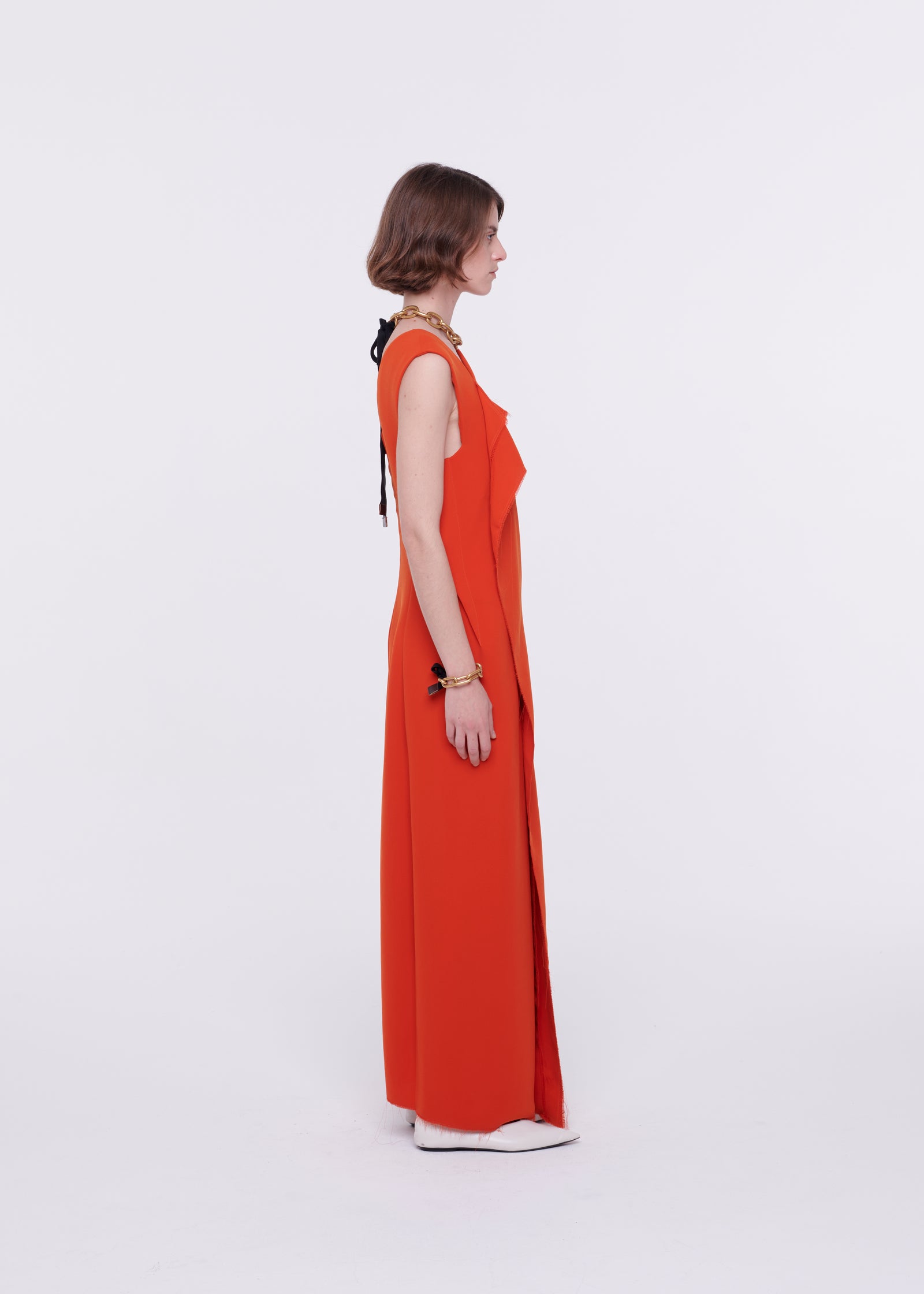 CORAL PANEL LONG DRESS