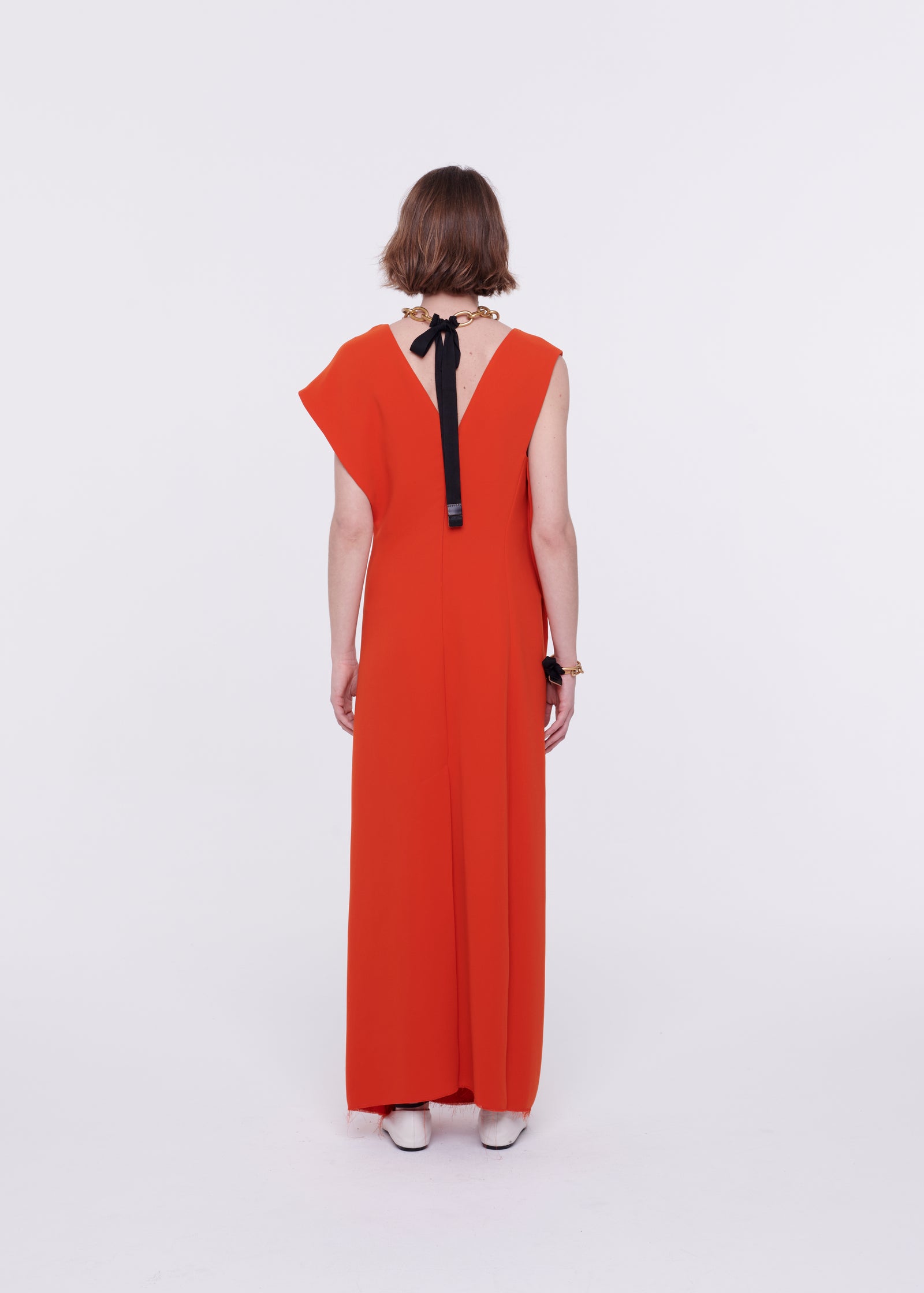 CORAL PANEL LONG DRESS