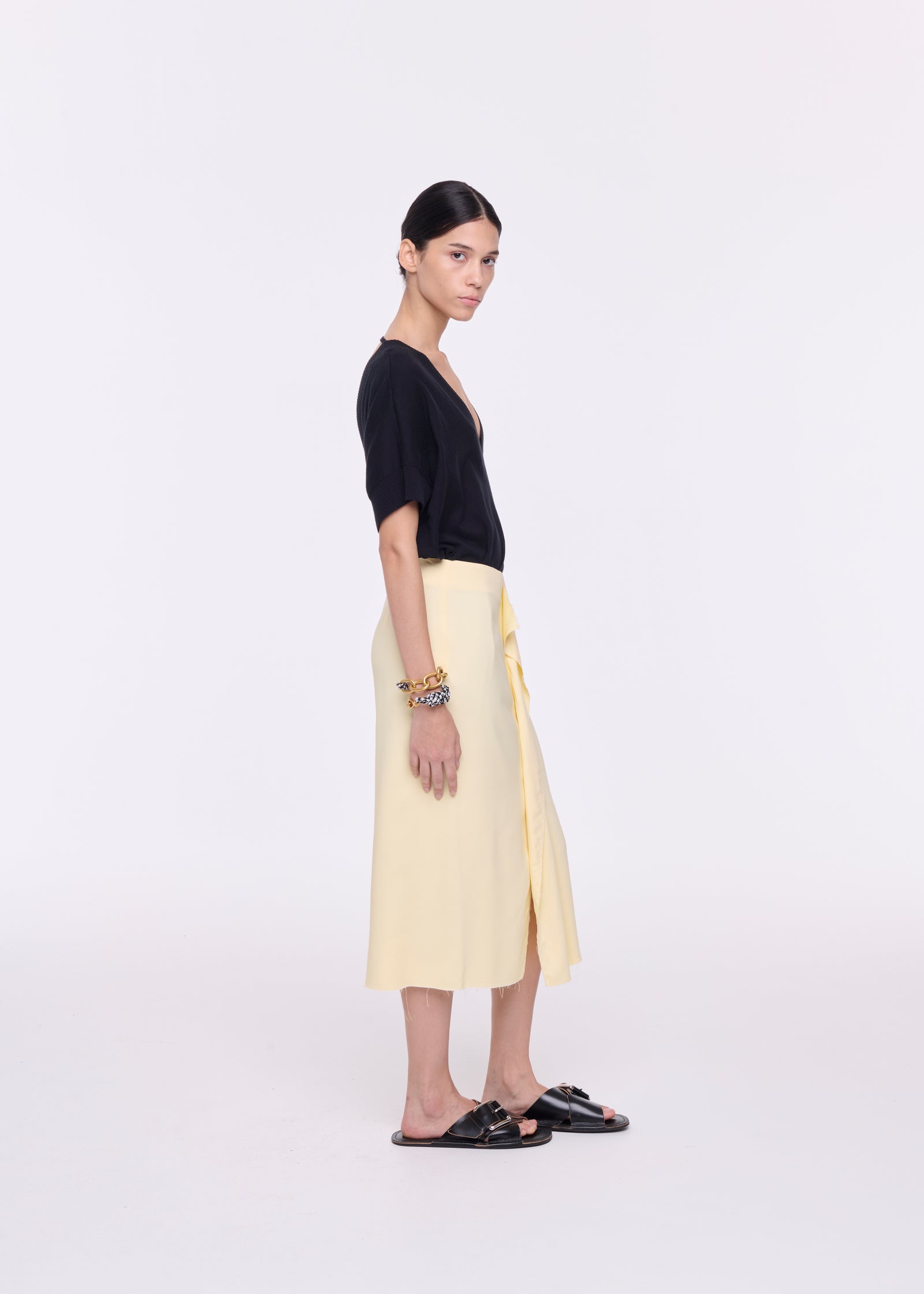 EGGNOG PANEL MIDI SKIRT