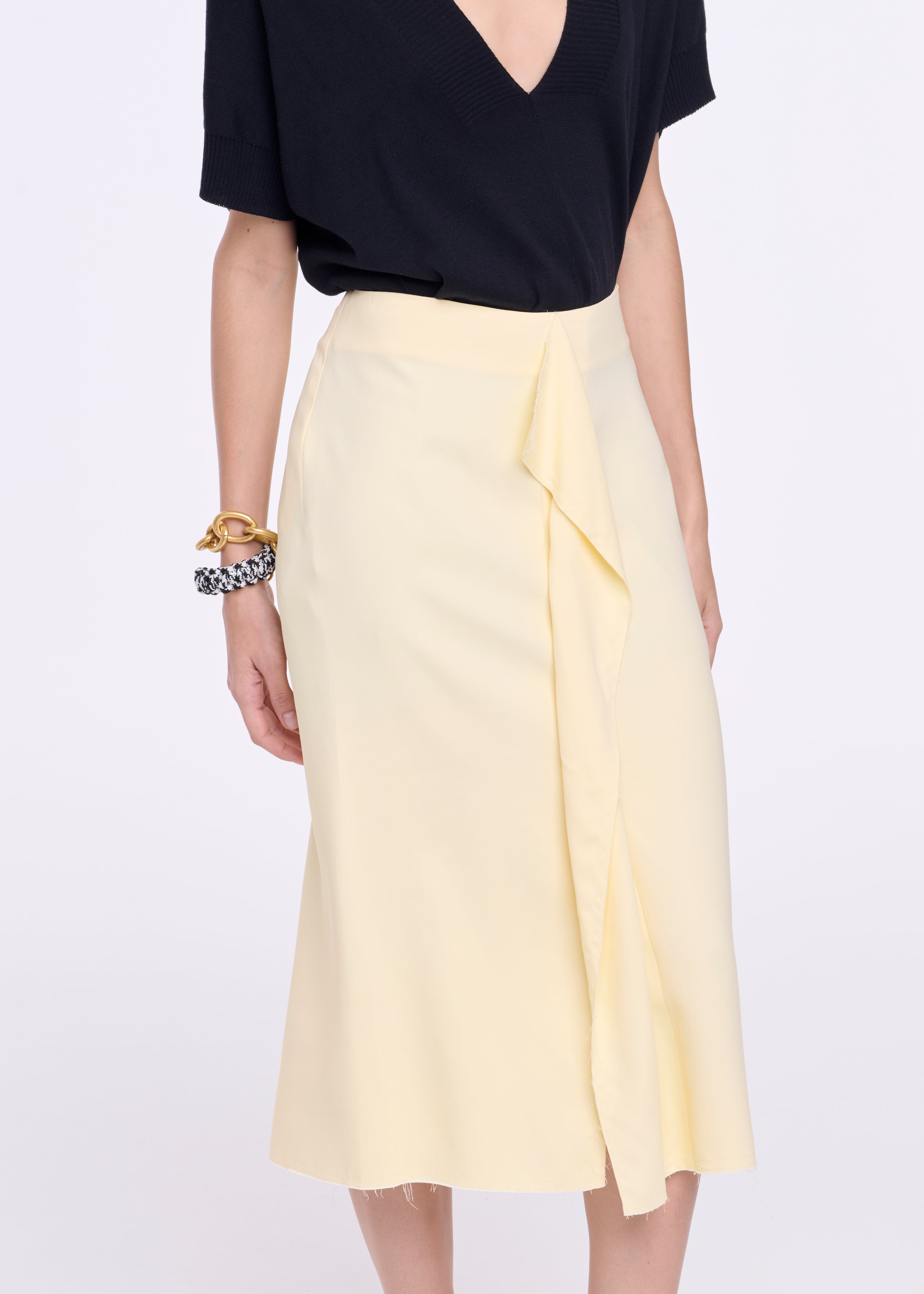 EGGNOG PANEL MIDI SKIRT