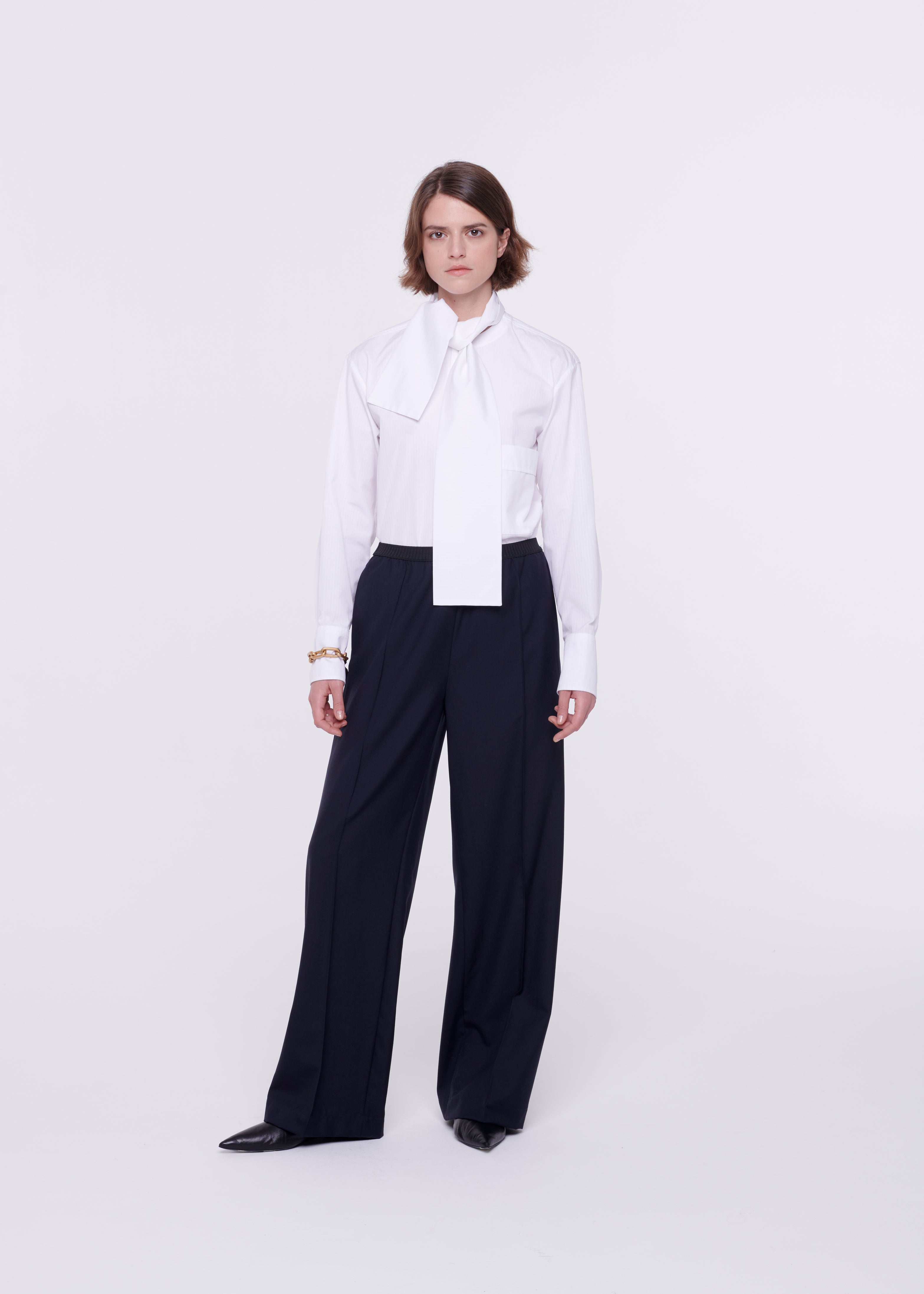 BLUE WOOL TROUSERS