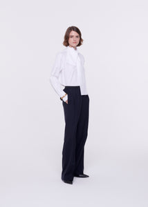 BLUE WOOL TROUSERS