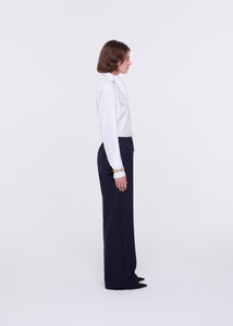 BLUE WOOL TROUSERS