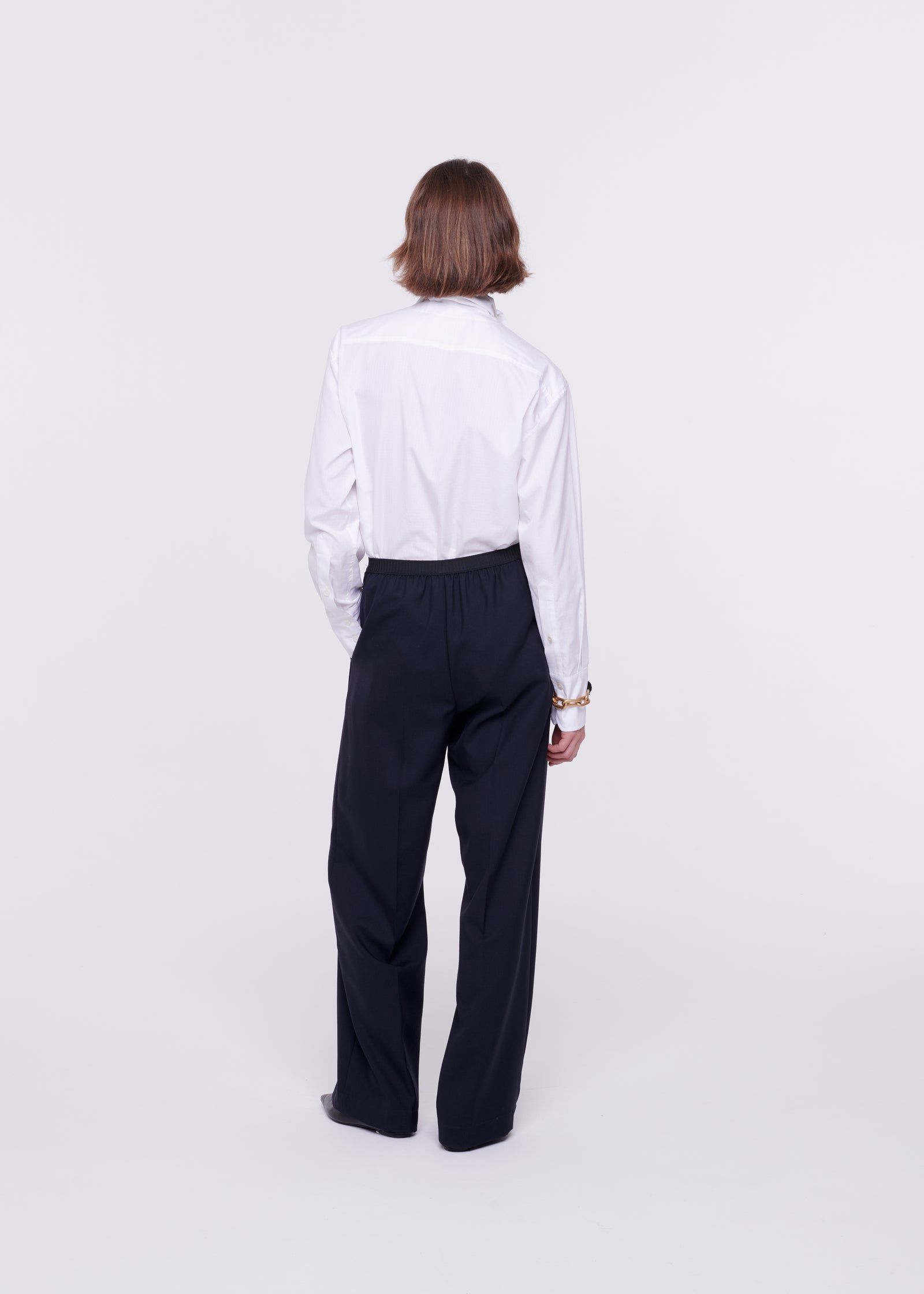 BLUE WOOL TROUSERS