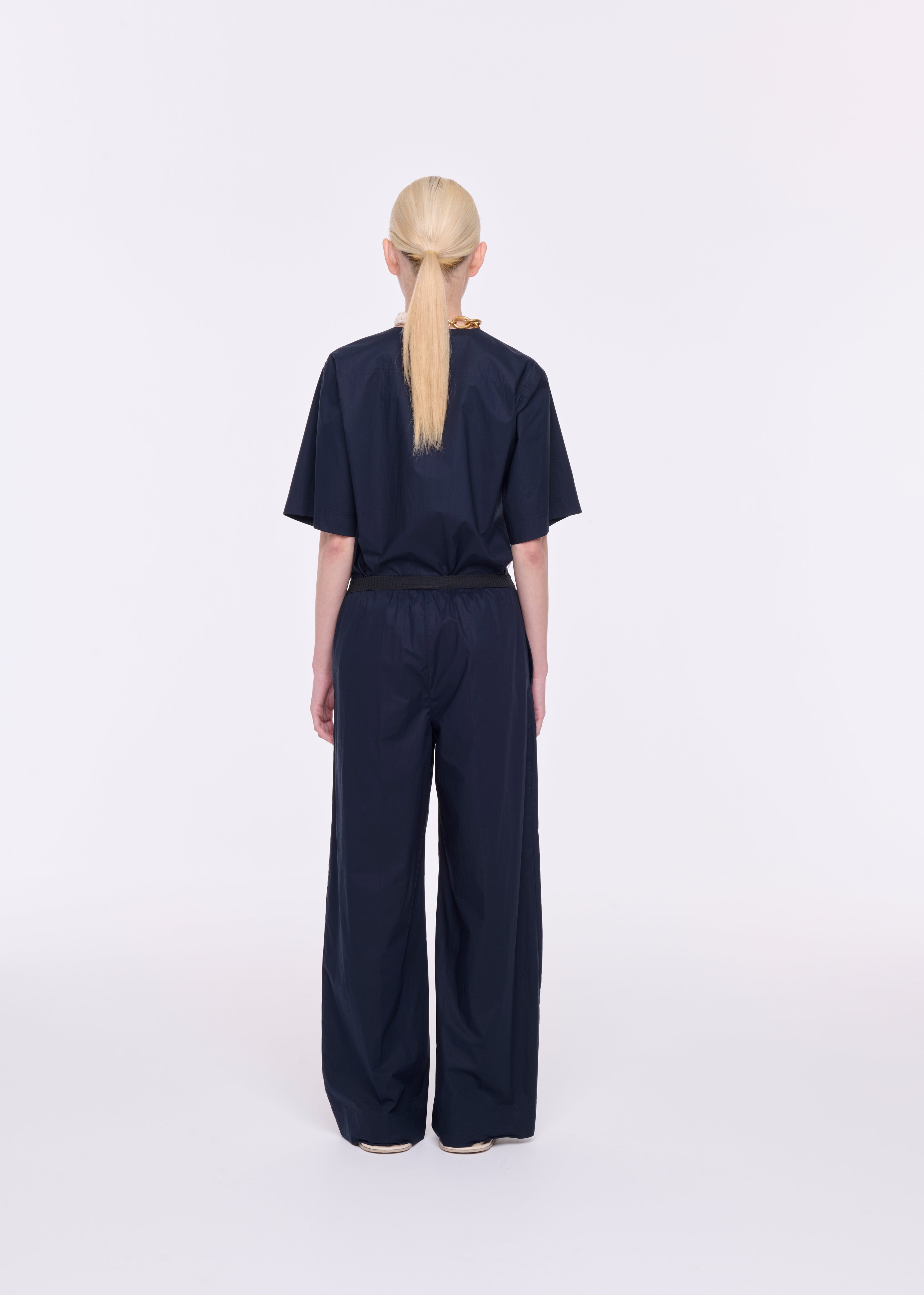 BLUE COTTON TROUSERS