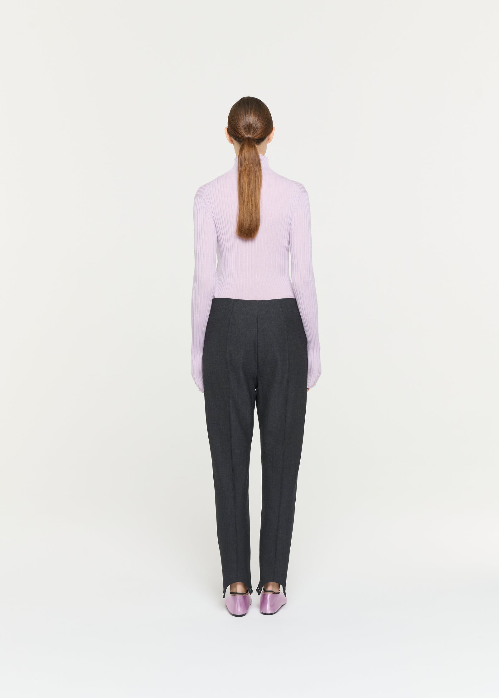 PANTALONI CON STAFFE ANTRACITE MELANGE