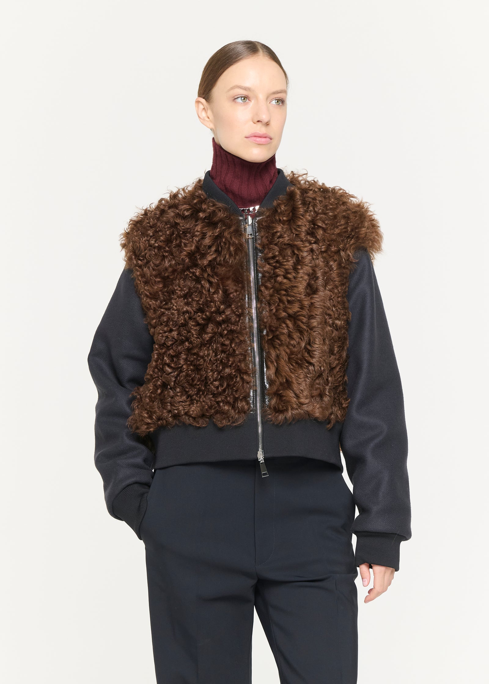 BOMBER JACKET WITH SHEARLING