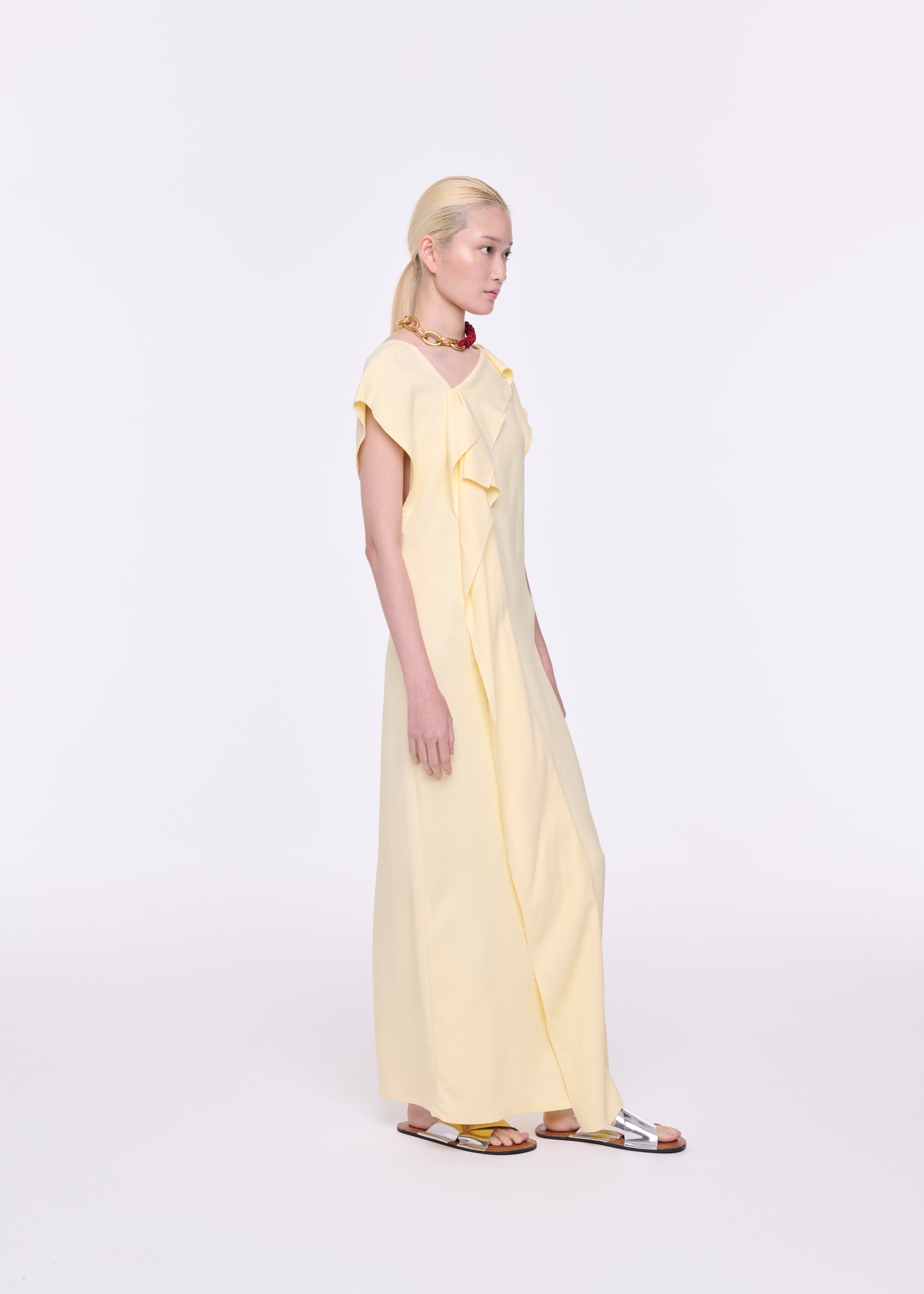 EGGNOG PANEL LONG DRESS