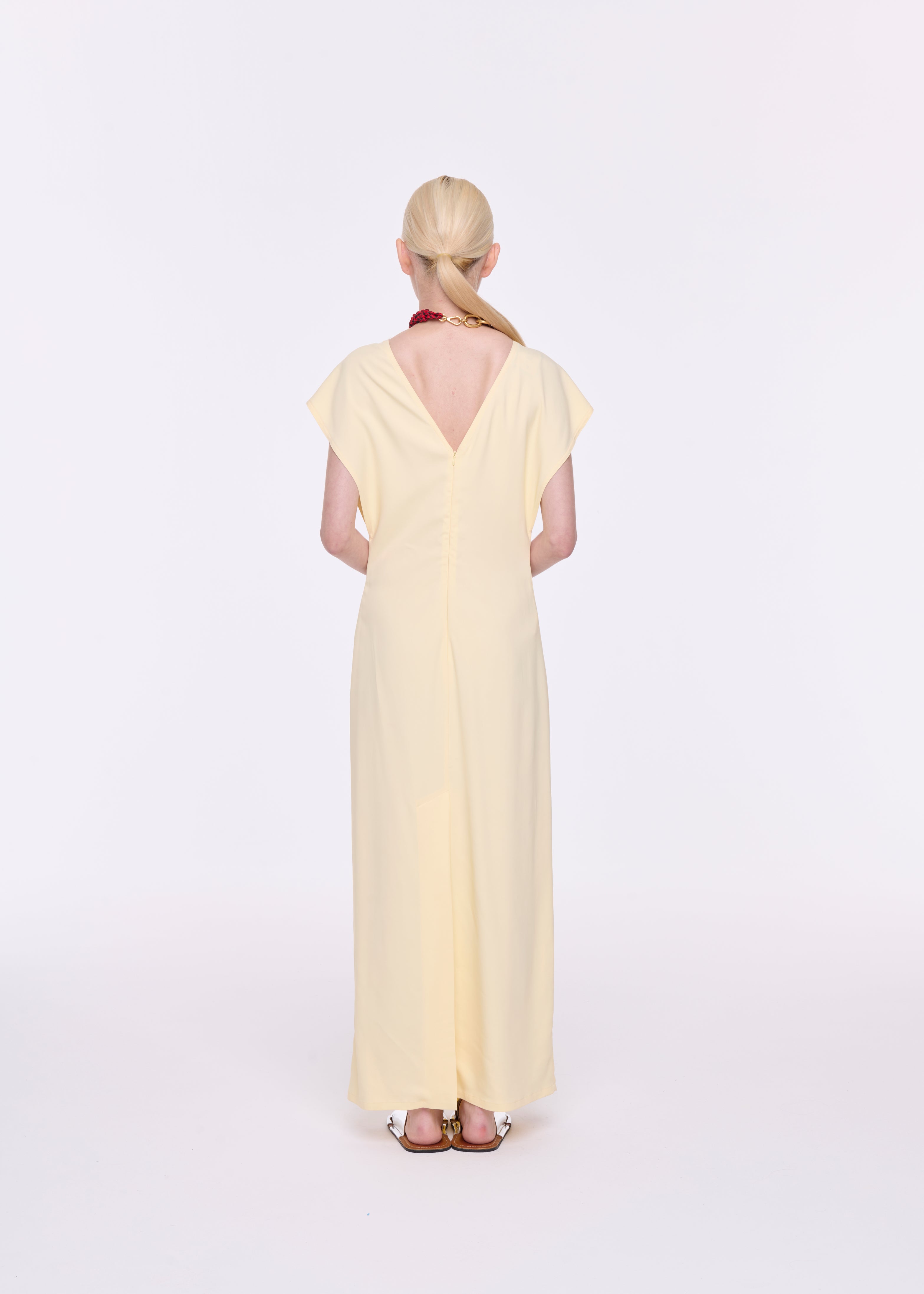 EGGNOG PANEL LONG DRESS