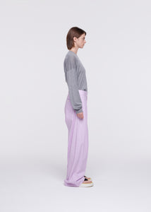 PLEATED LILAC WIDE LEG PANTS