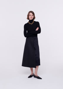 CONTRAST PANEL MIDI SKIRT