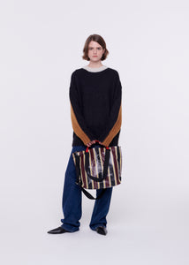 "PILI AND BIANCA" STRIPED MEDIUM TOTE BAG