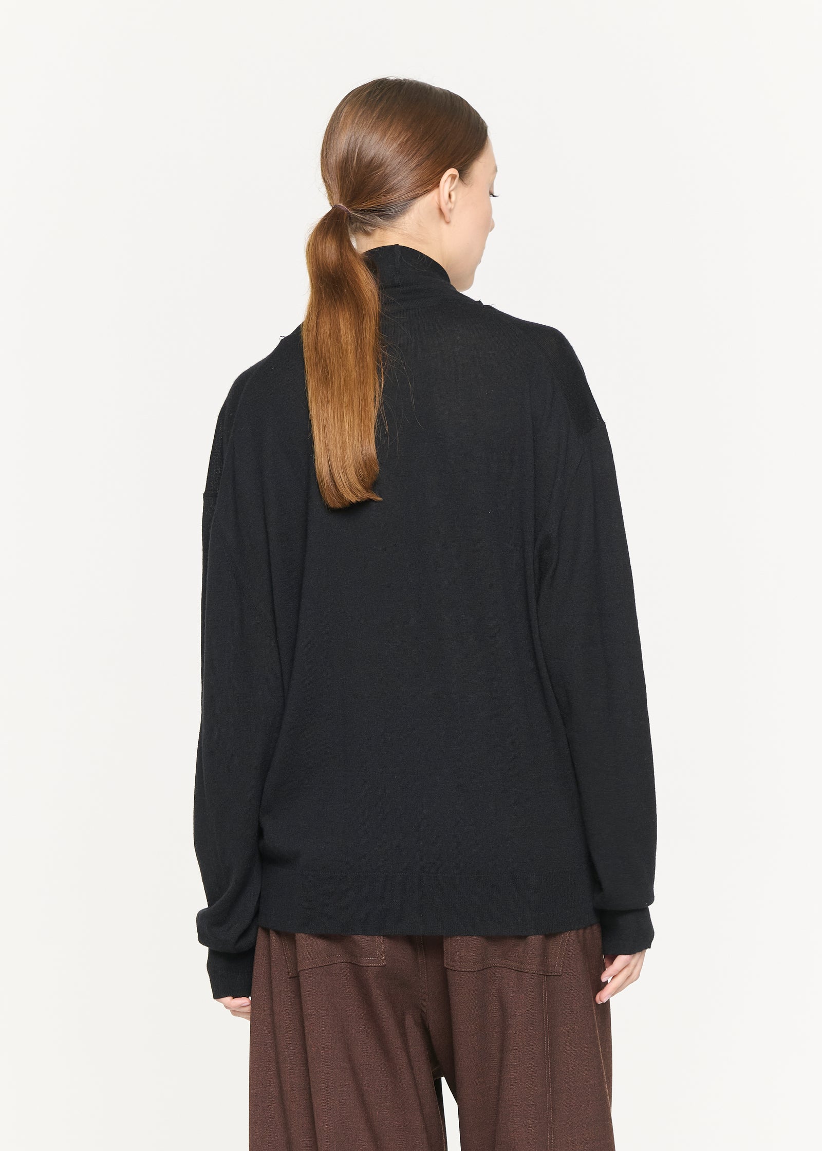 BLACK KNIT WITH SHAWL