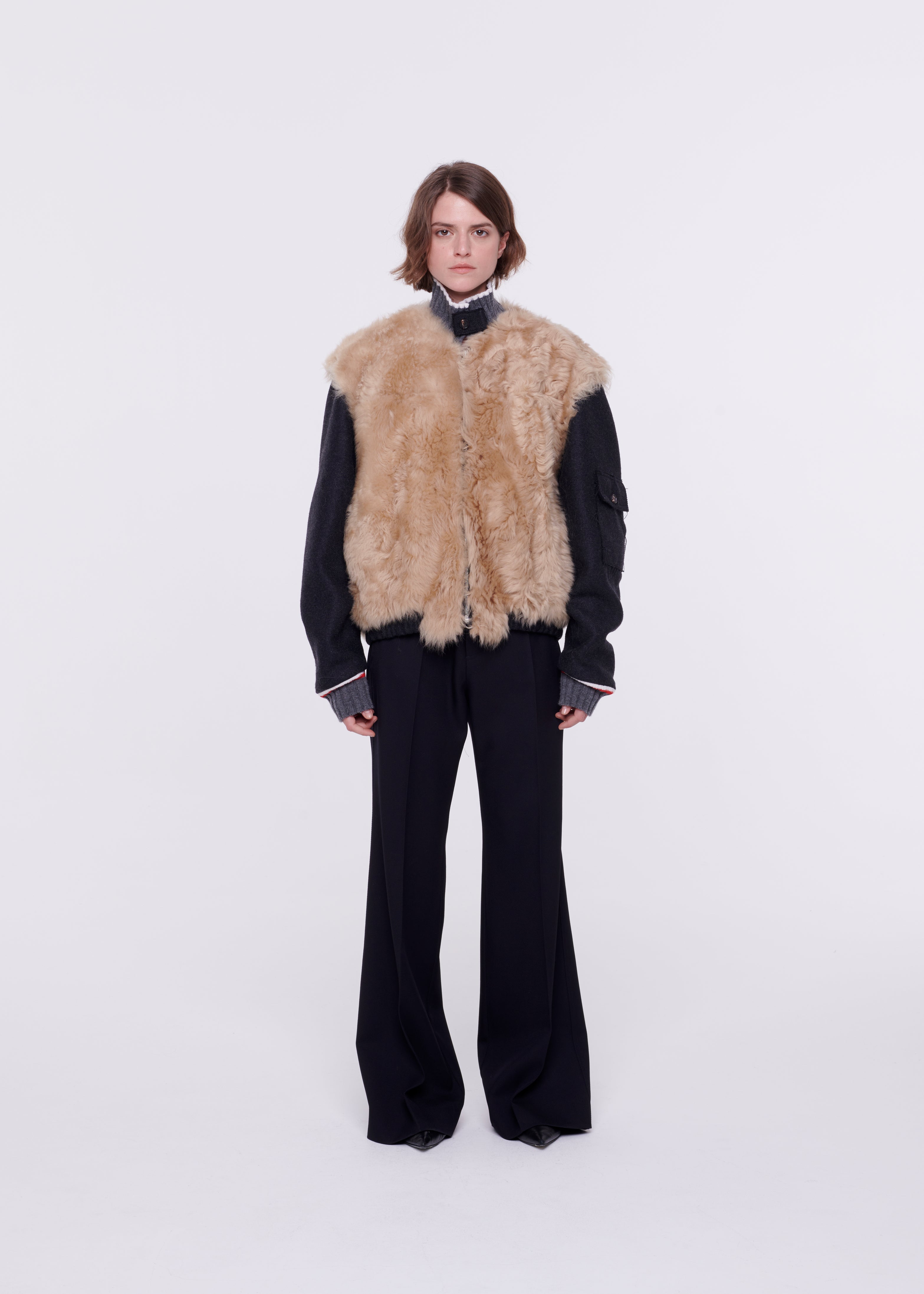 SHEARLING BOMBER JACKET