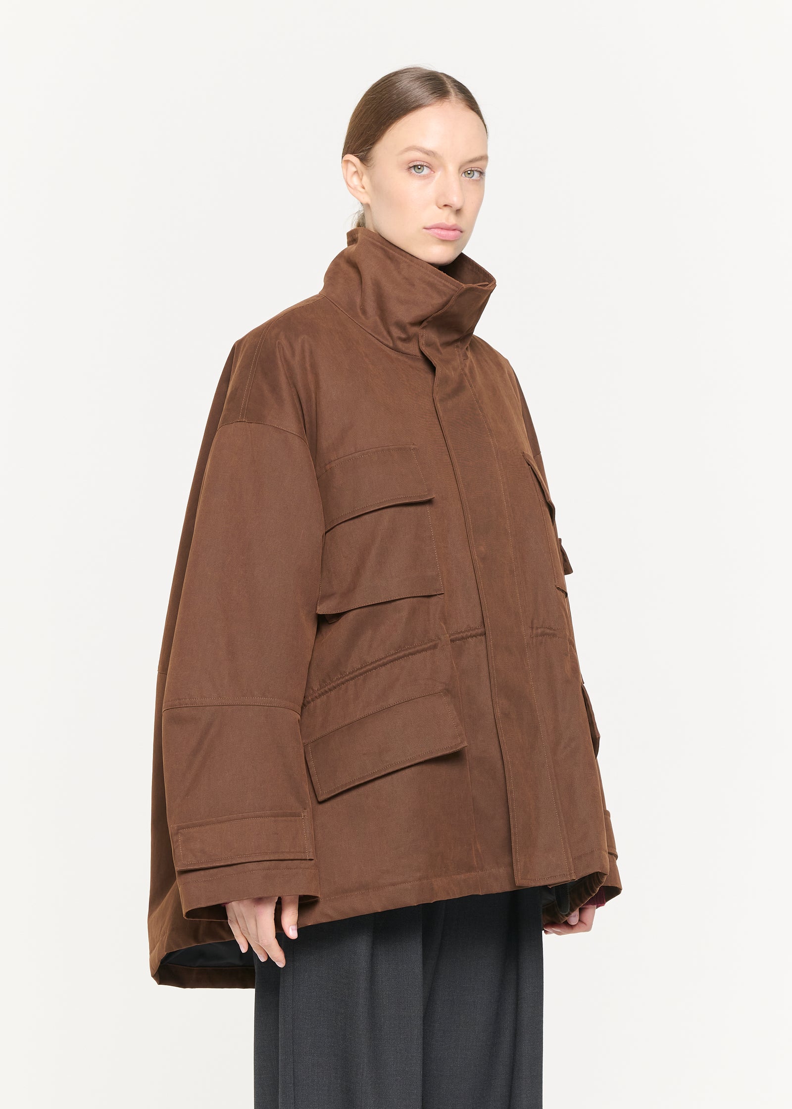 COTTON TWILL CARGO JACKET