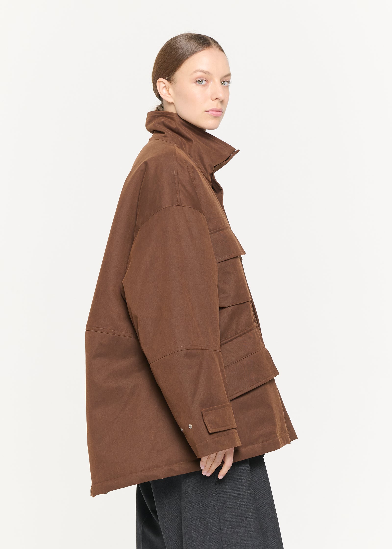 COTTON TWILL CARGO JACKET