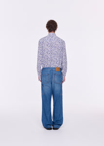 LIGHT-WASH STRAIGHT-LEG JEANS