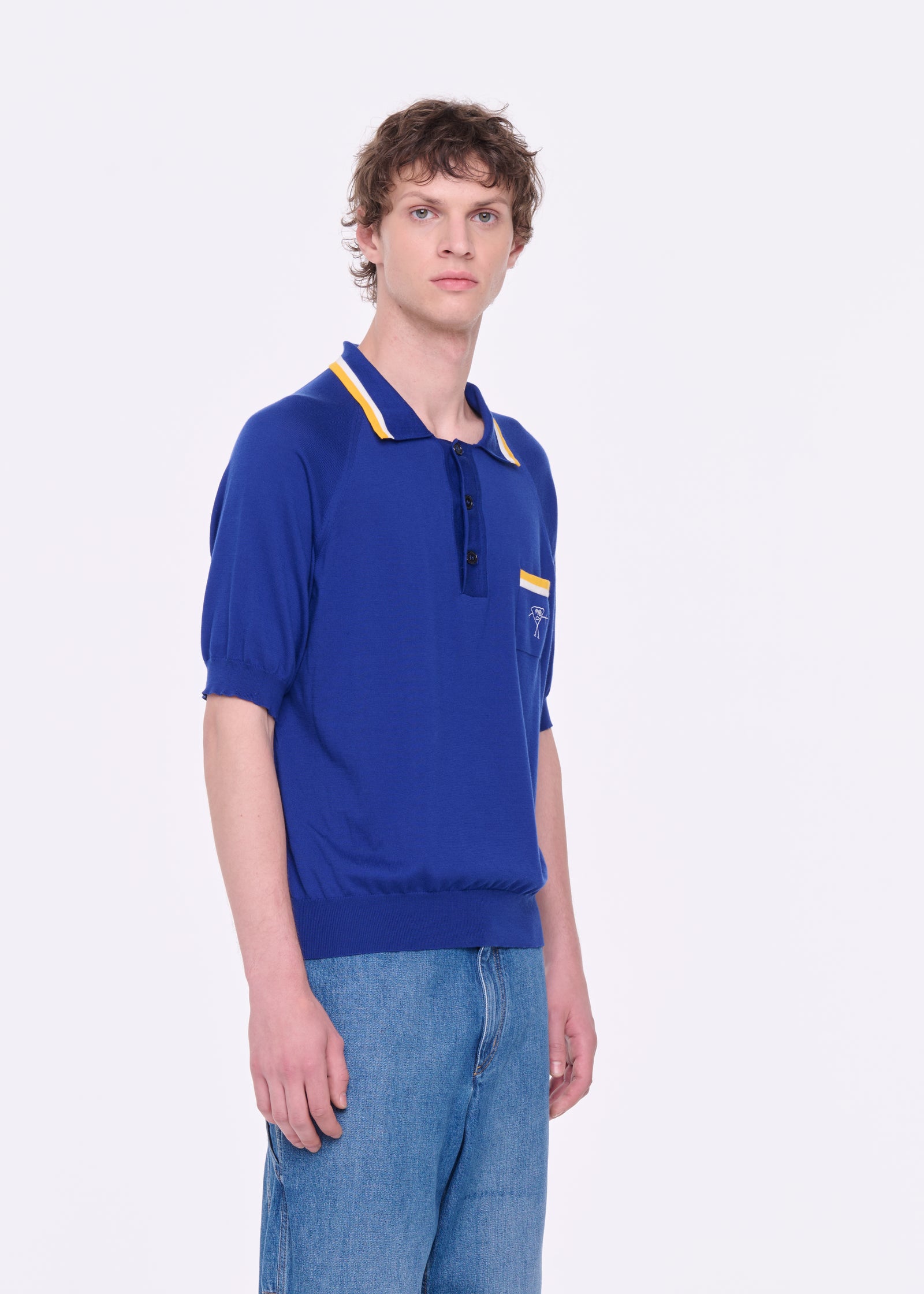 BLUETTE SHORT SLEEVE POLO SWEATER