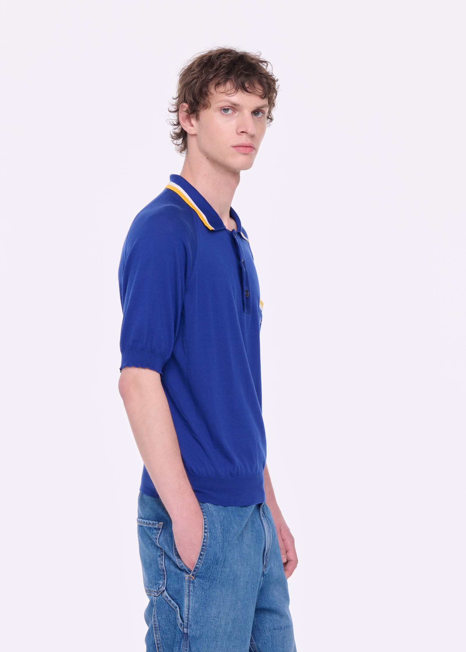 BLUETTE SHORT SLEEVE POLO SWEATER