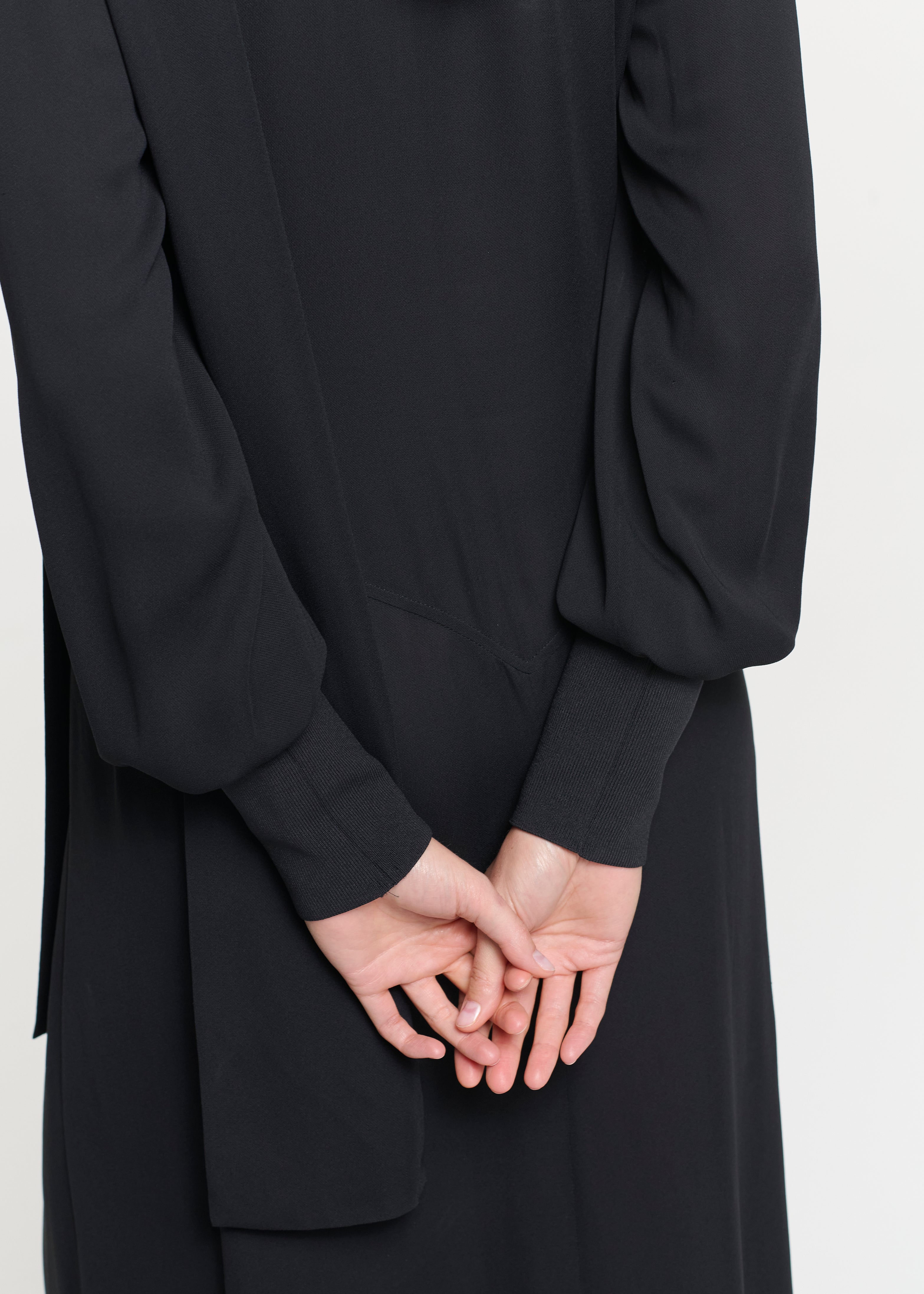 BLACK GEORGETTE LONG DRESS