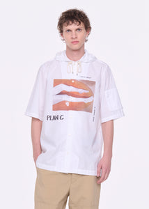 WHITE HODDIE SHIRT WITH "NELLA VASCA" PRINT