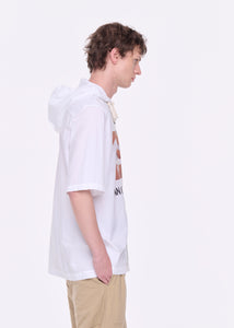 WHITE HODDIE SHIRT WITH "NELLA VASCA" PRINT