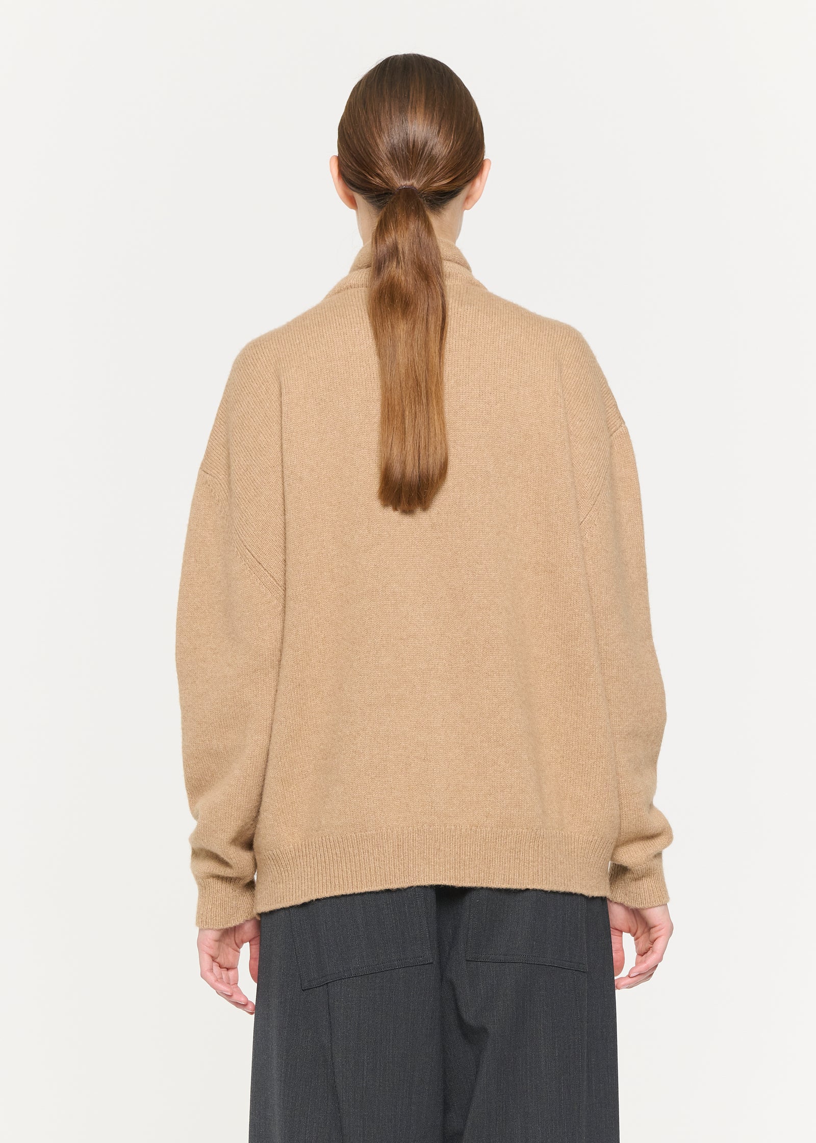 BABY CAMEL CARDIGAN WITH SHAWL