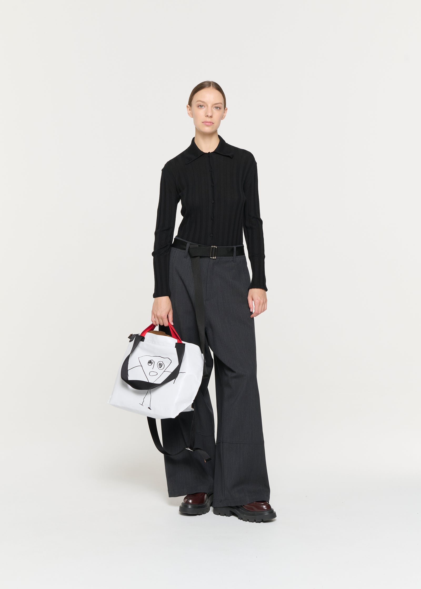 BLACK MERINO CARDIGAN