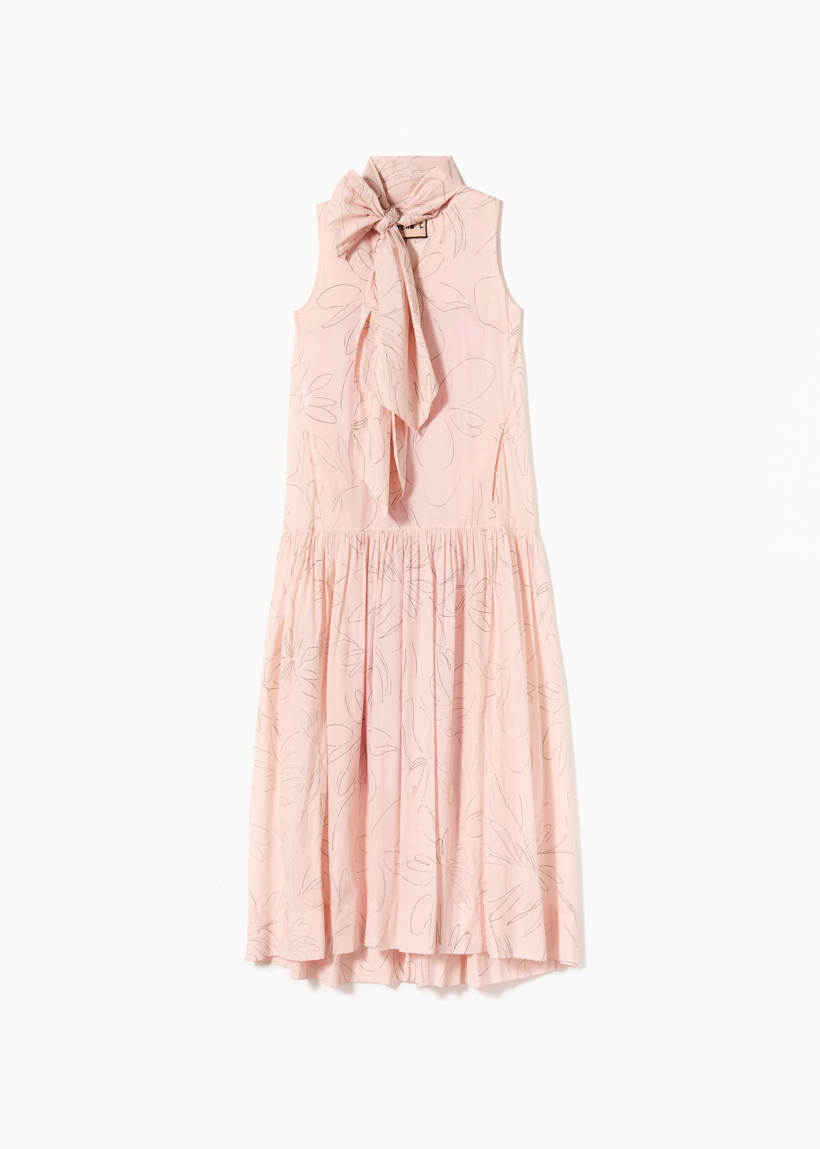 MAXI ORGANZA FLOWER PRINT DRESS