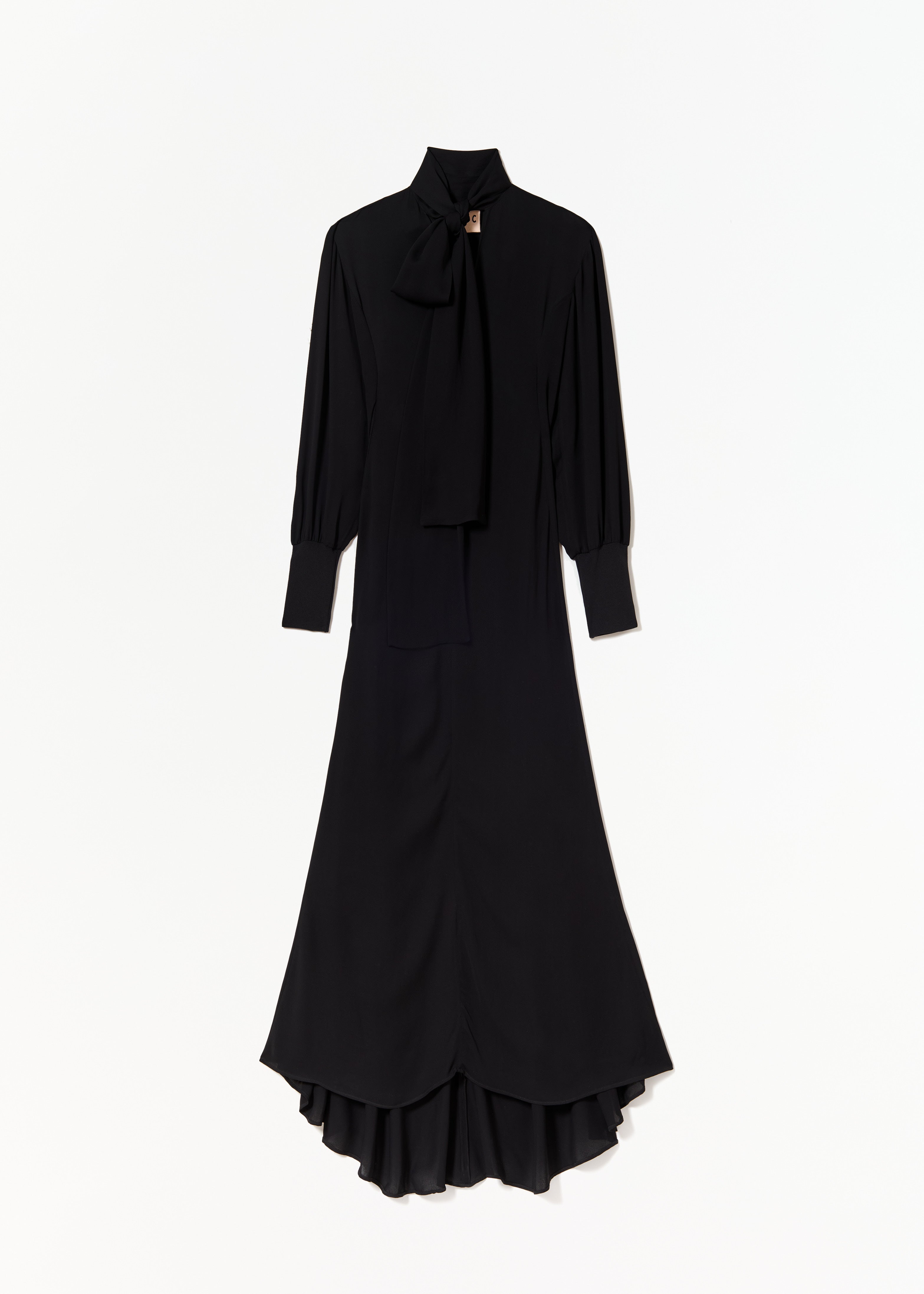 BLACK GEORGETTE LONG DRESS