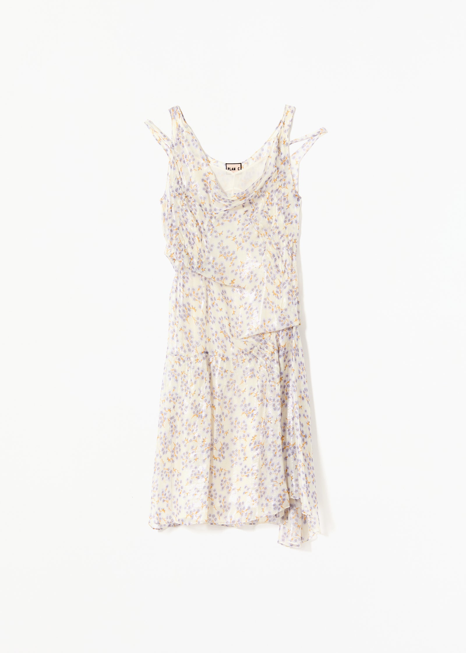 SILK CHIFFON MIDI DRESS