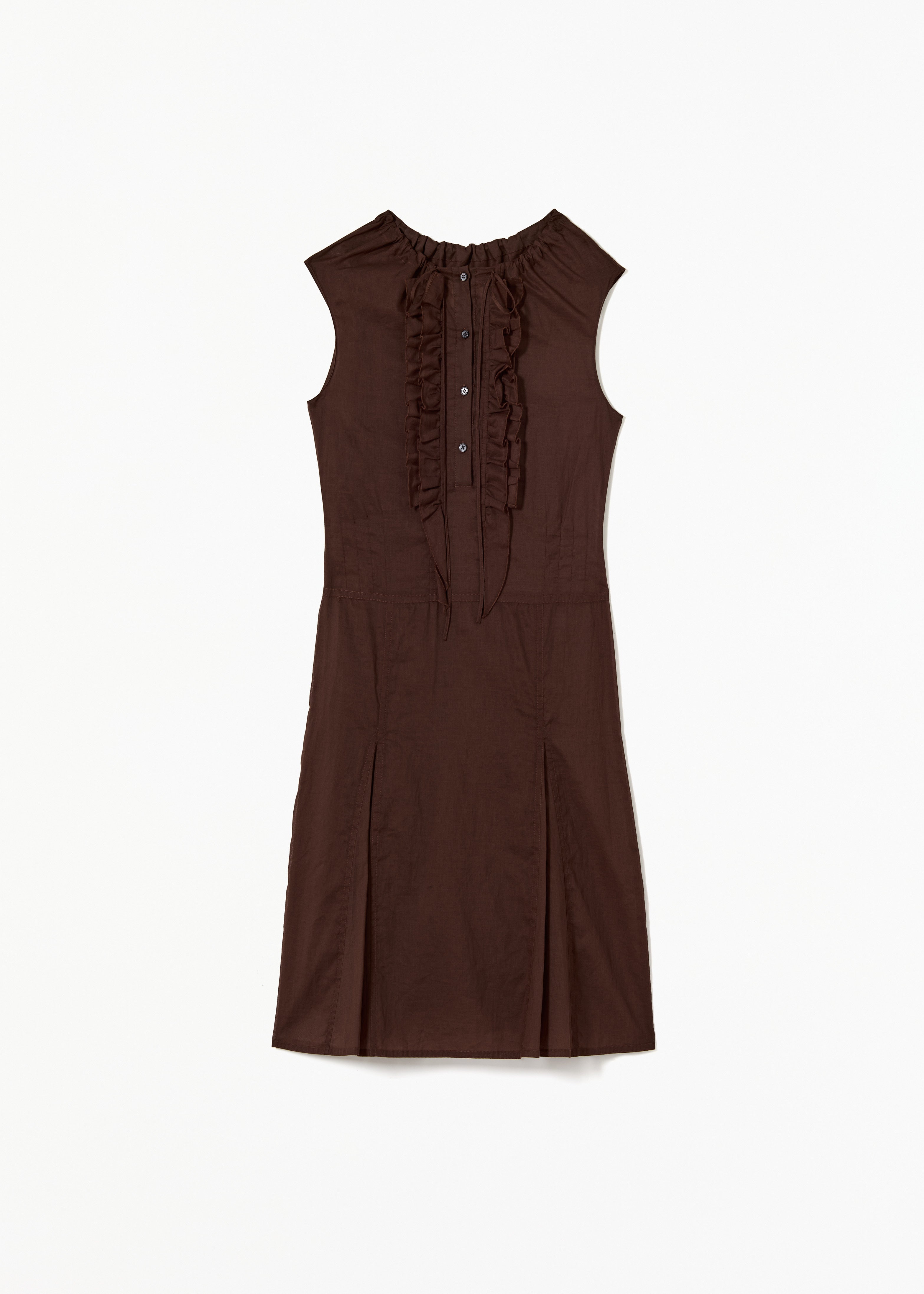 organza brown dress Cherry Gown In Mughal-inspired Design With Kalidar Motifs Paired With A Sleeveless Bodice And Draped Bell Sleeve On One Shoulder