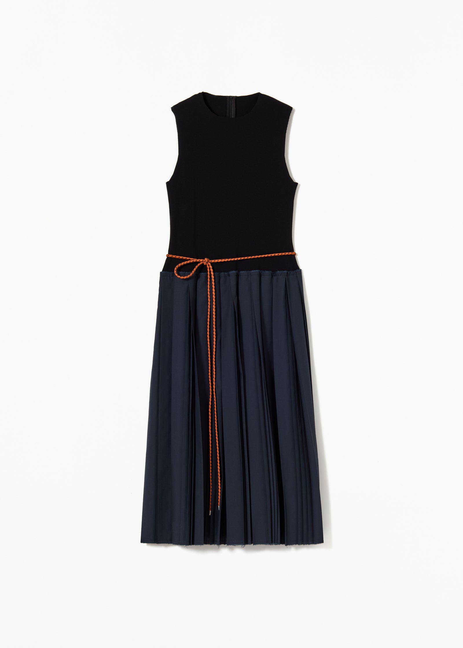 SLEEVELESS DRESS WITH FITTED BODICE