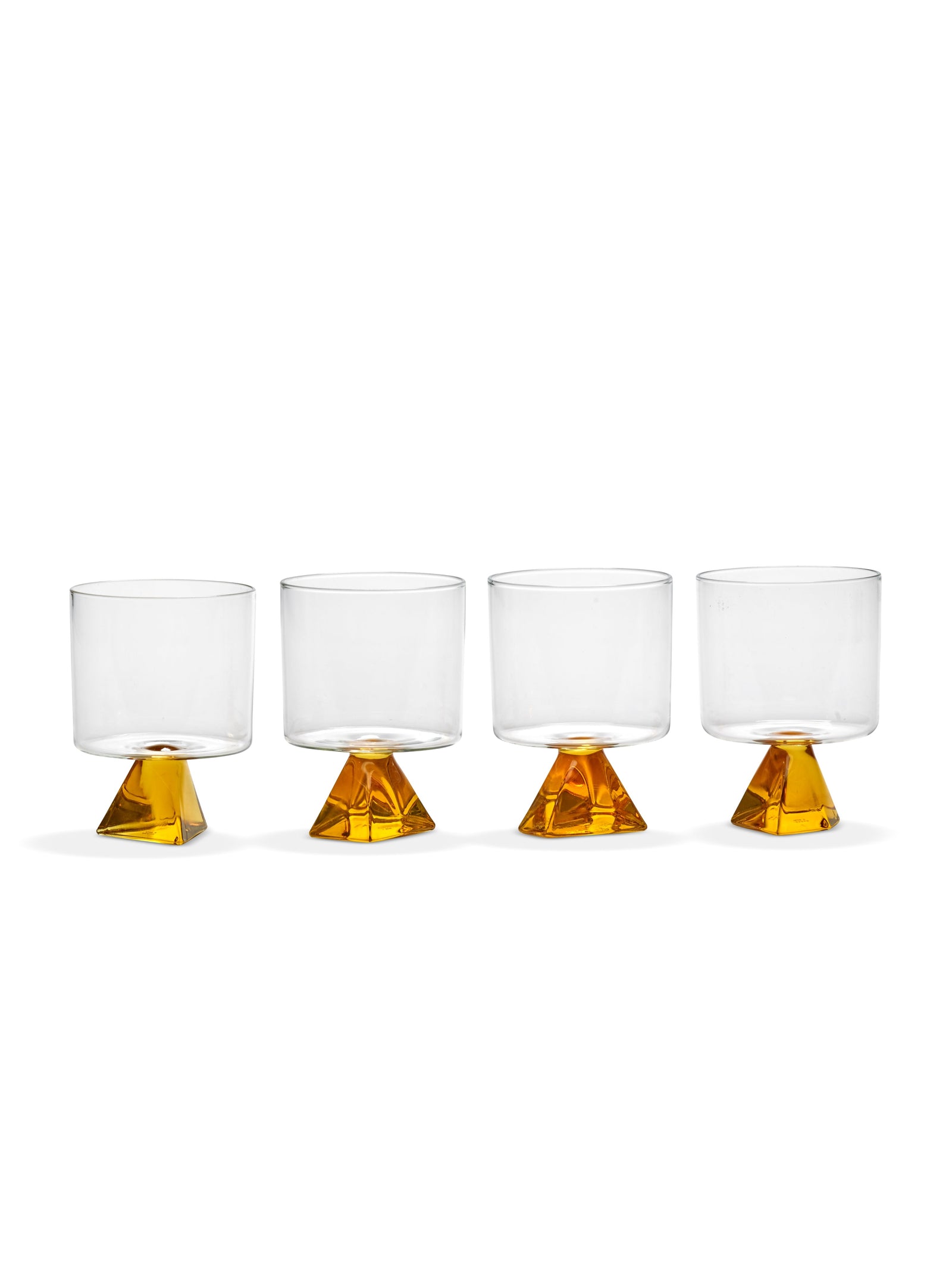 GLASS SET/4 SILOS  - OCHER