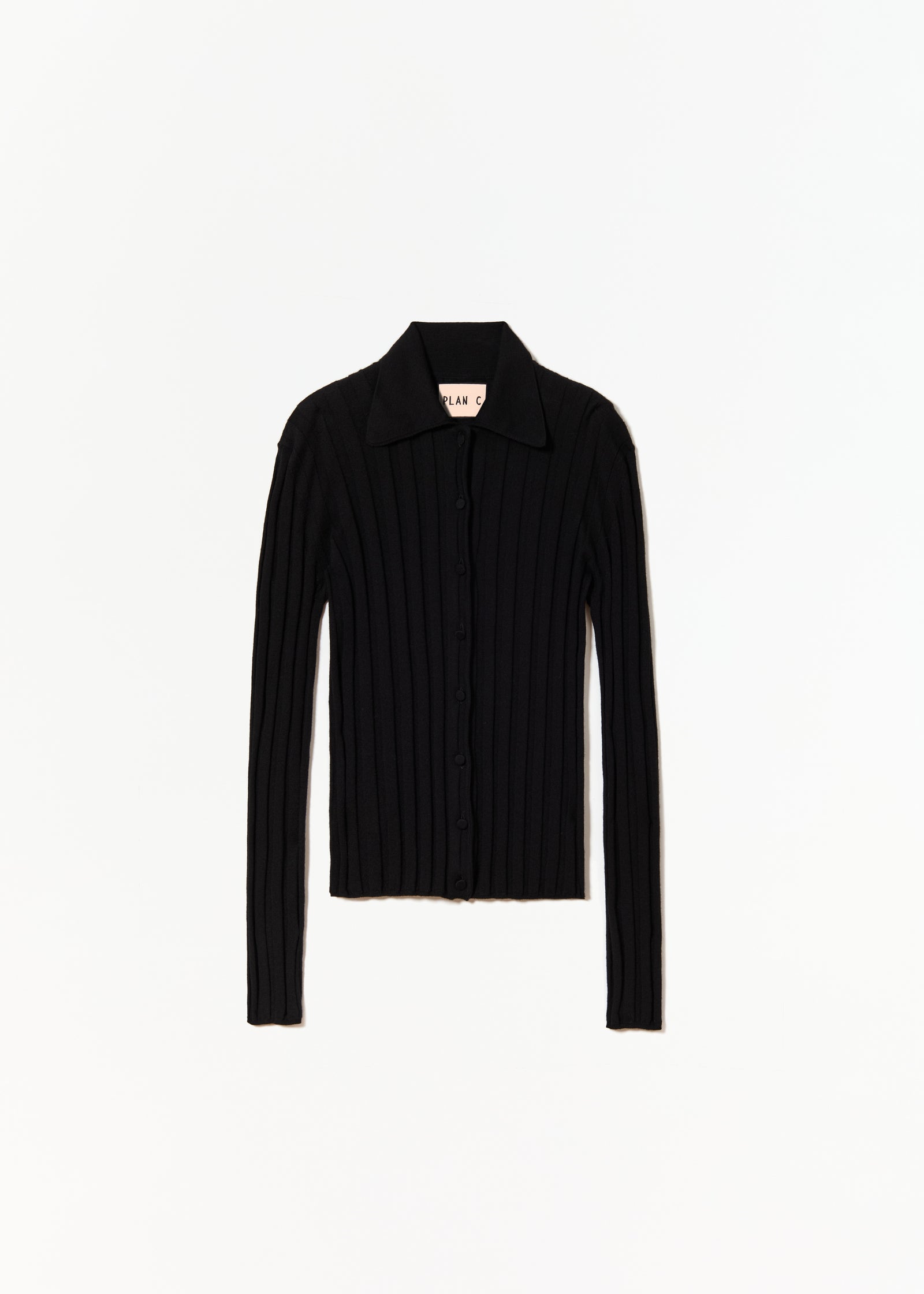 BLACK MERINO CARDIGAN