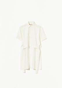 WHITE LINEN SHIRT WITH TAIL