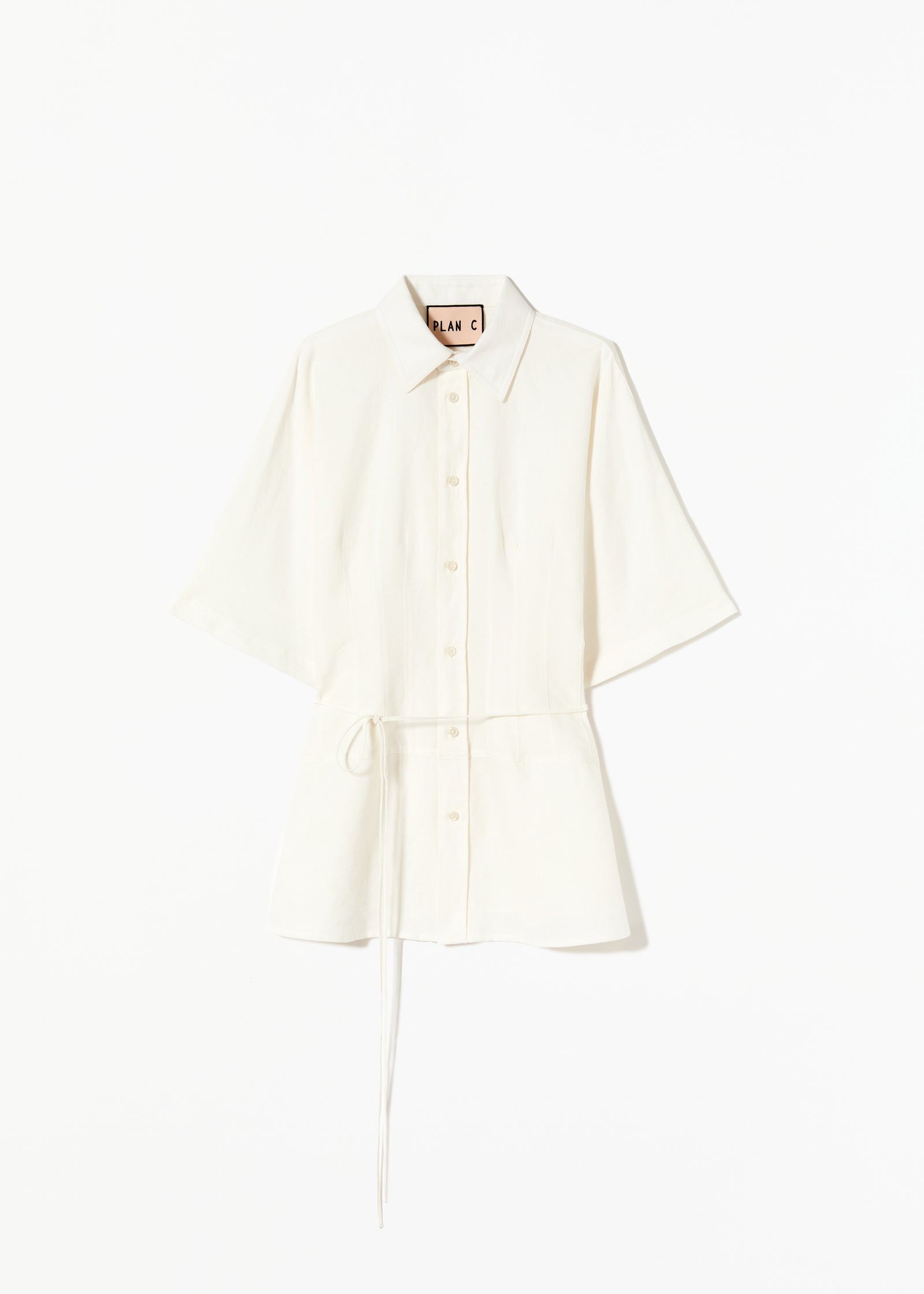 CAMICIA IN LINO CON CINTURA DA ANNODARE