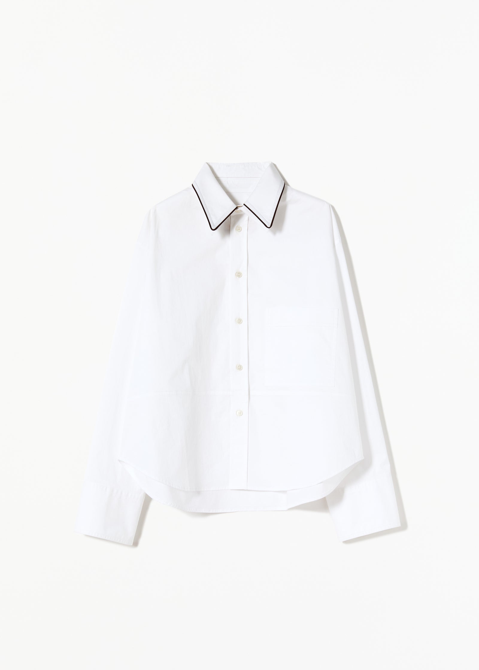 WHITE COTTON BOXY SHIRT