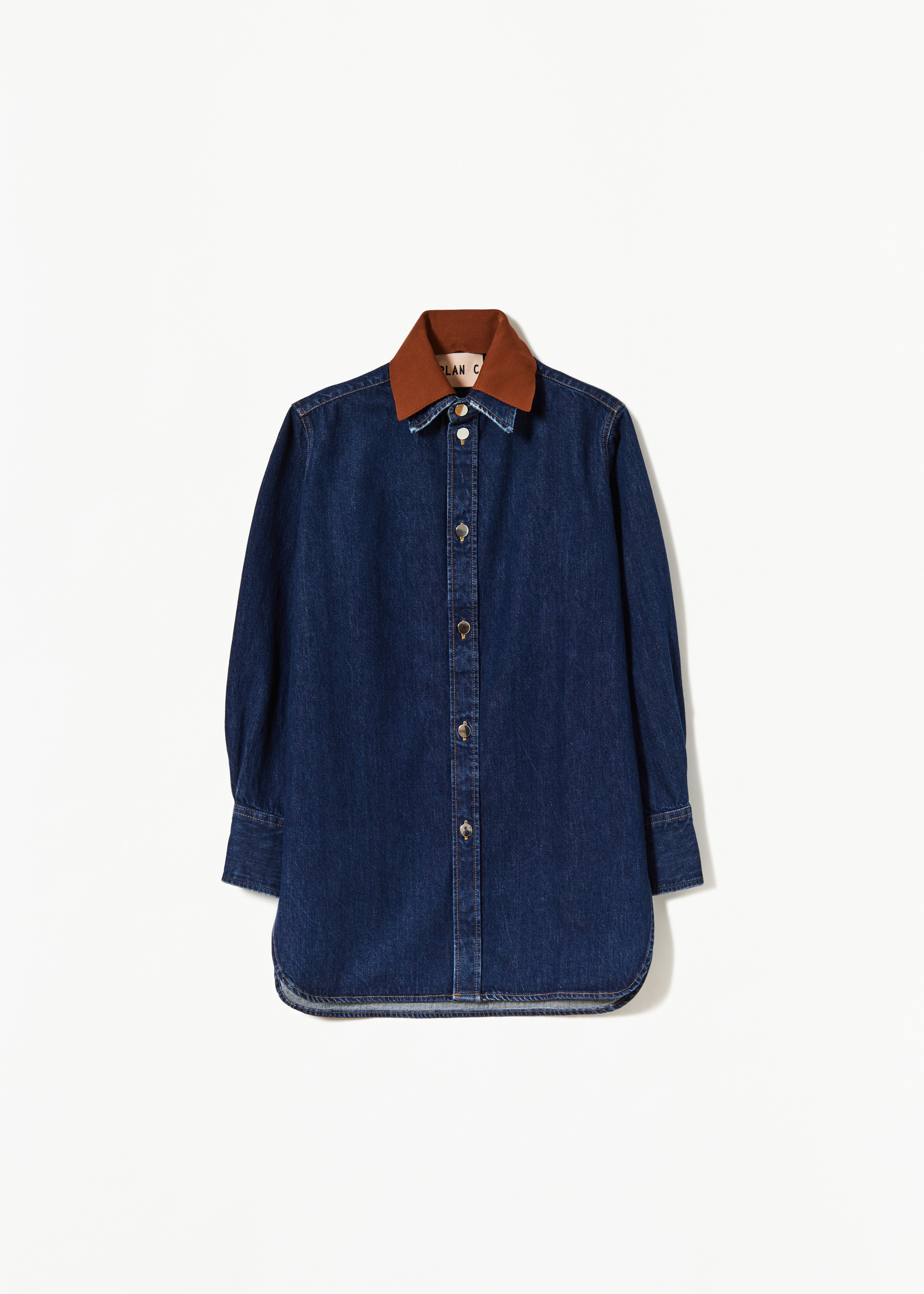 DENIM DOUBLE COLLAR SHIRT