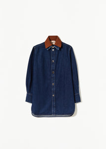 DENIM DOUBLE COLLAR SHIRT