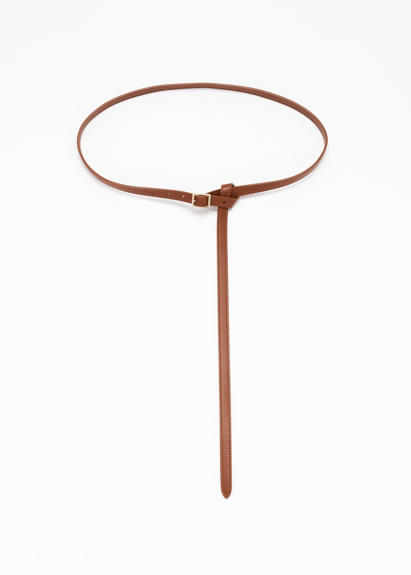 CINTURA IN PELLE MARRONE 