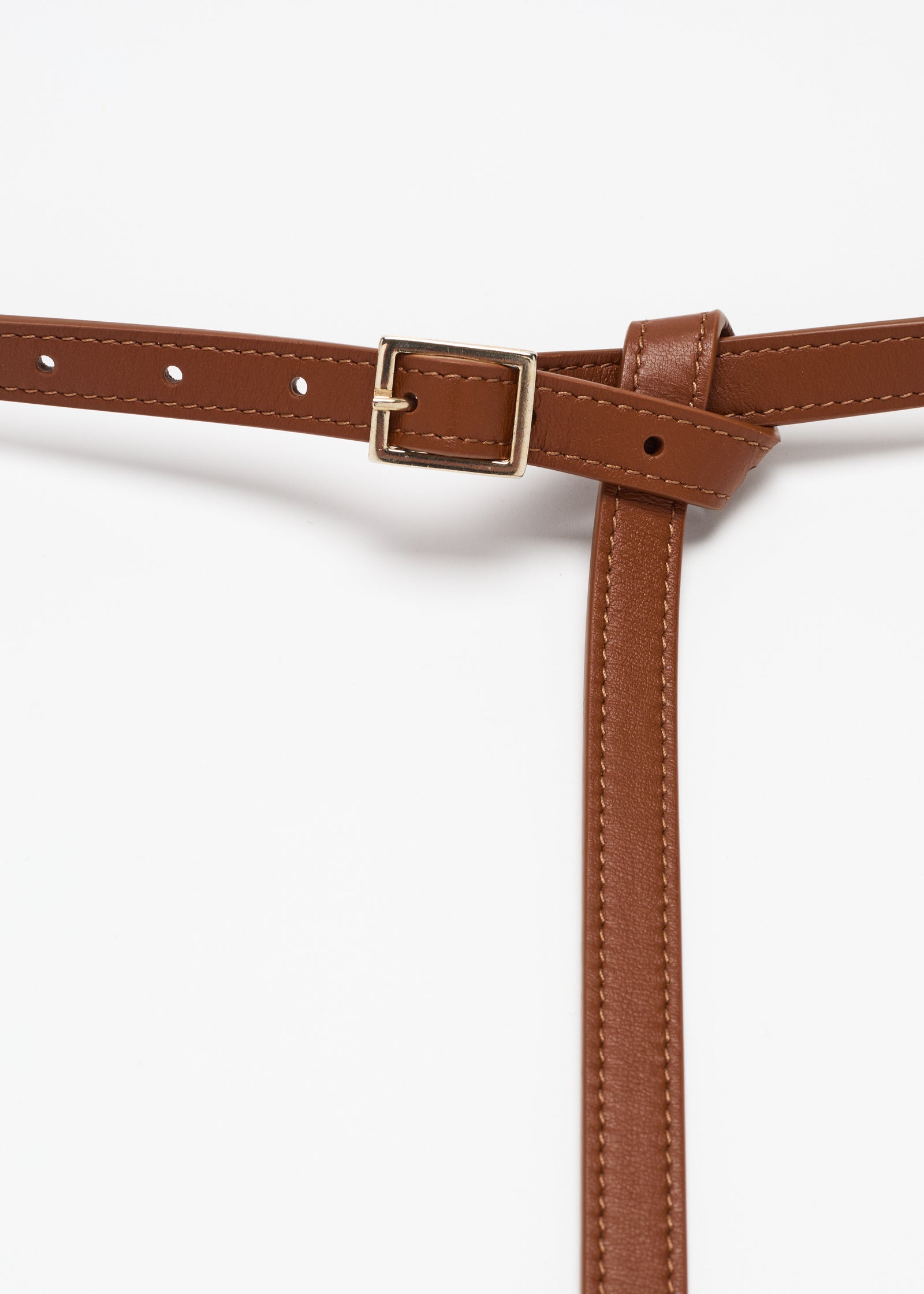 CINTURA IN PELLE MARRONE 