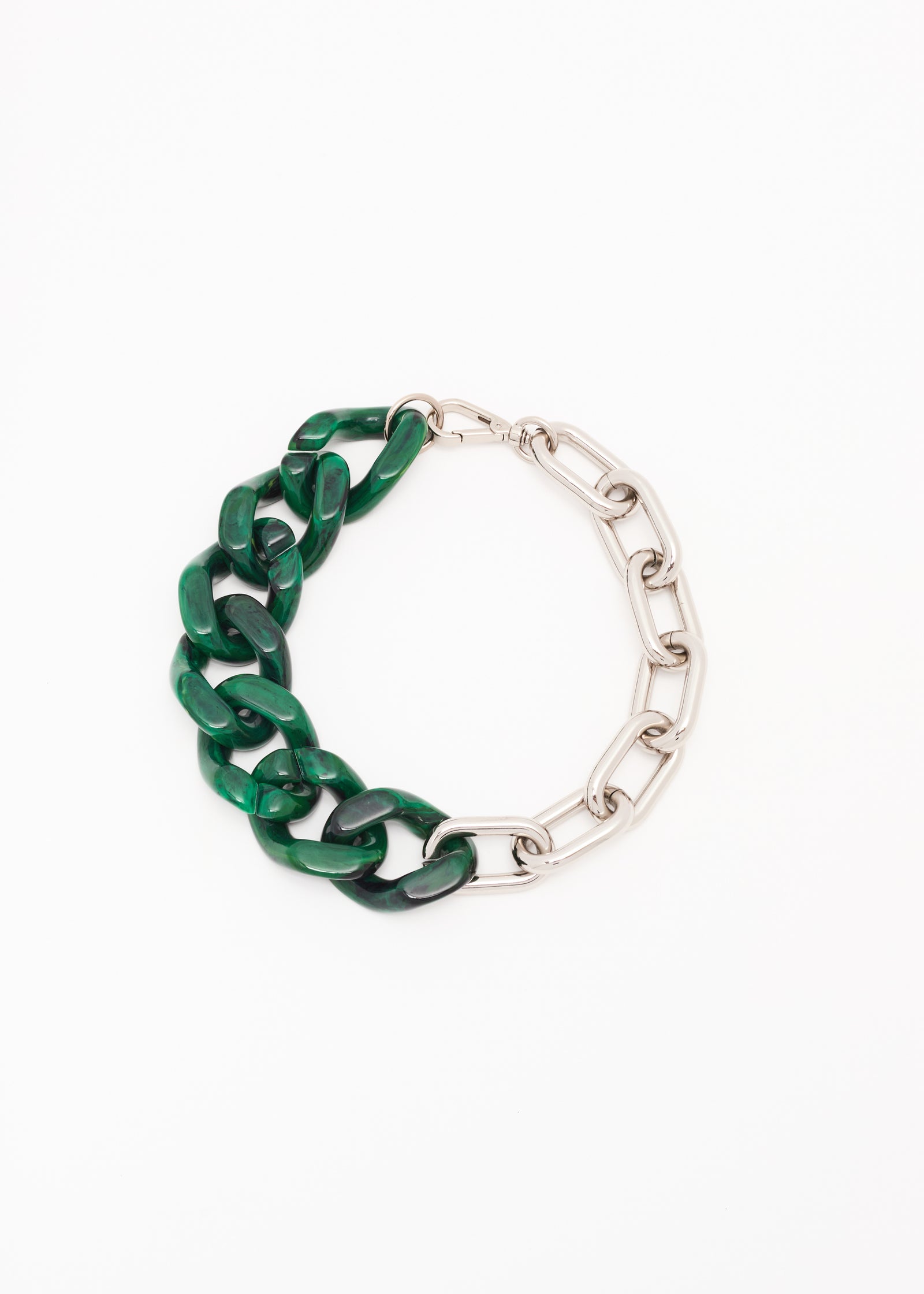 MALACHITE GREEN CHUNKY CHAIN NECKLACE