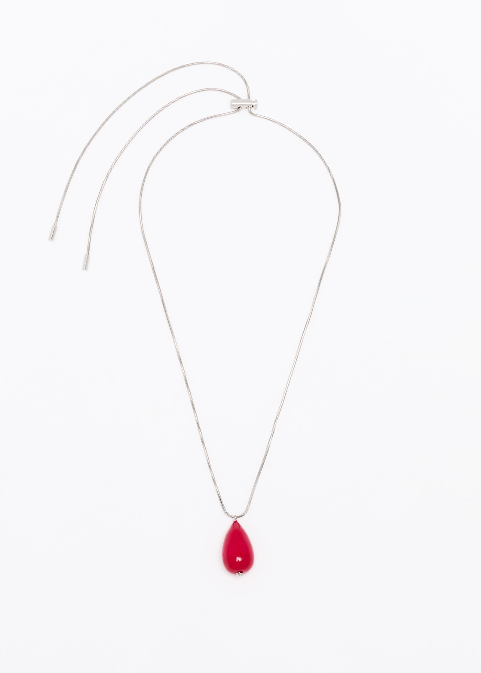 RED DROP PENDANT NECKLACE
