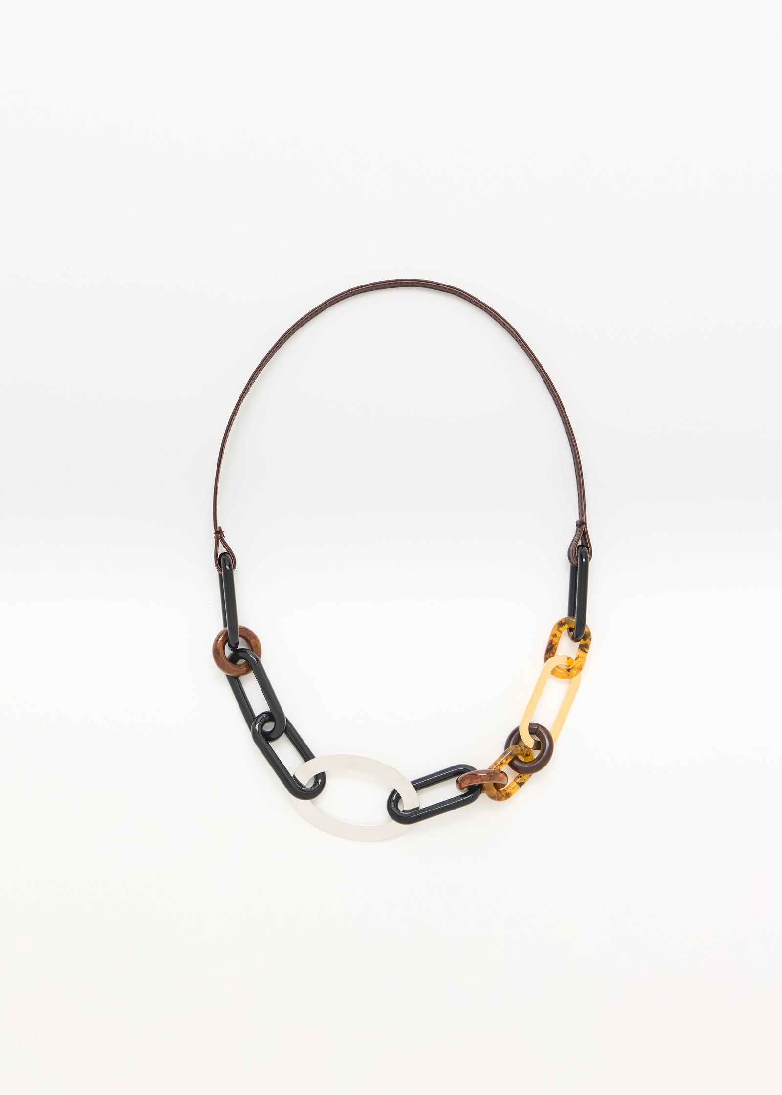 MULTI CHAIN LEATHER NECKLACE