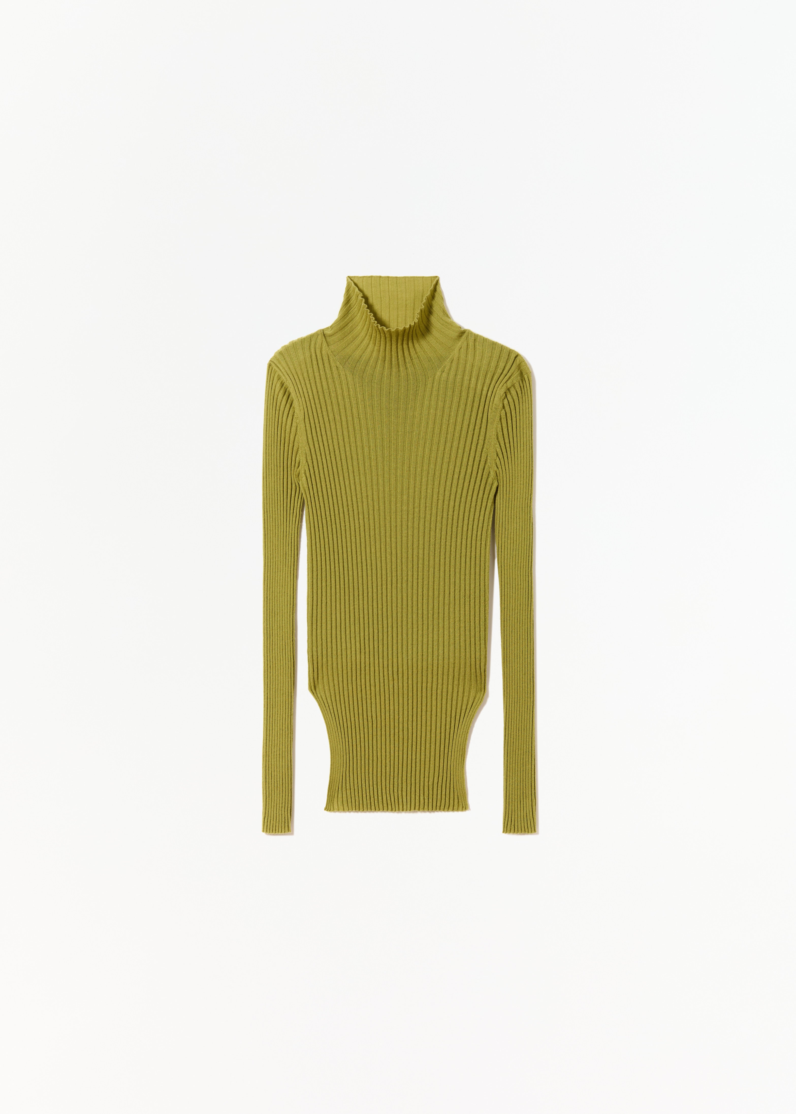 ACID GREEN MERINO TURTLENECK SWEATER