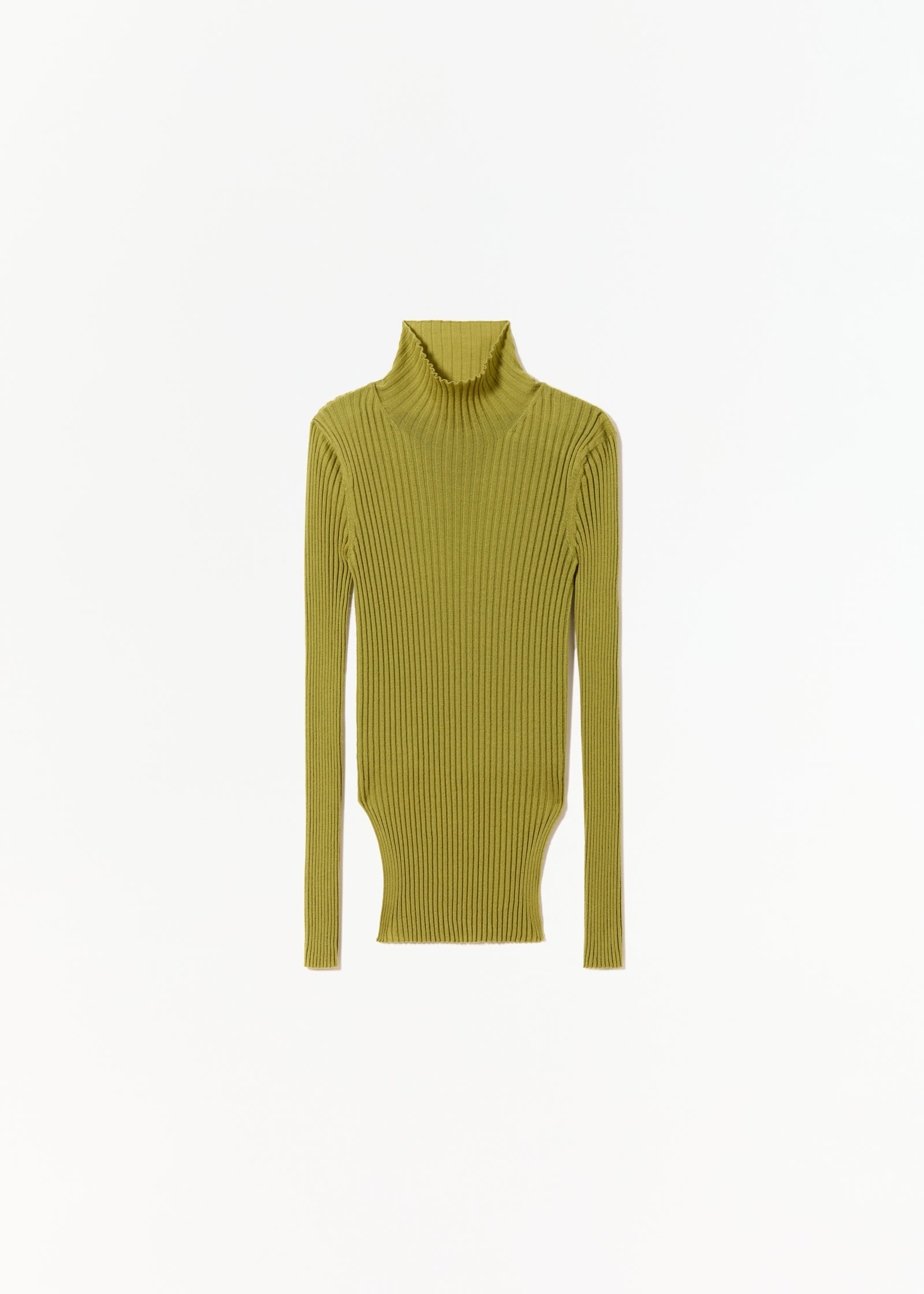ACID GREEN MERINO TURTLENECK SWEATER