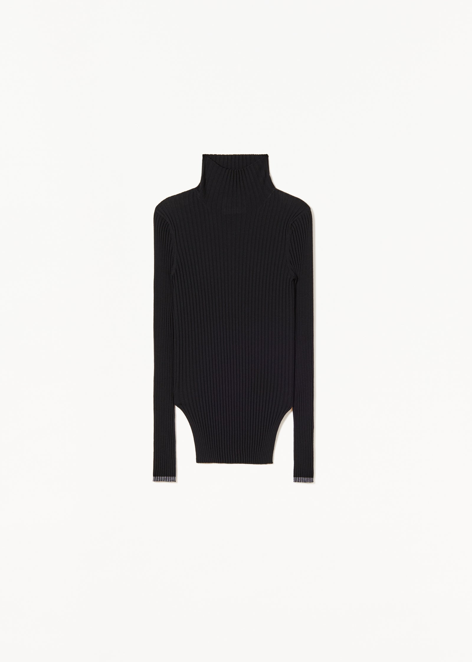 BLACK MERINO TURTLENECK SWEATER