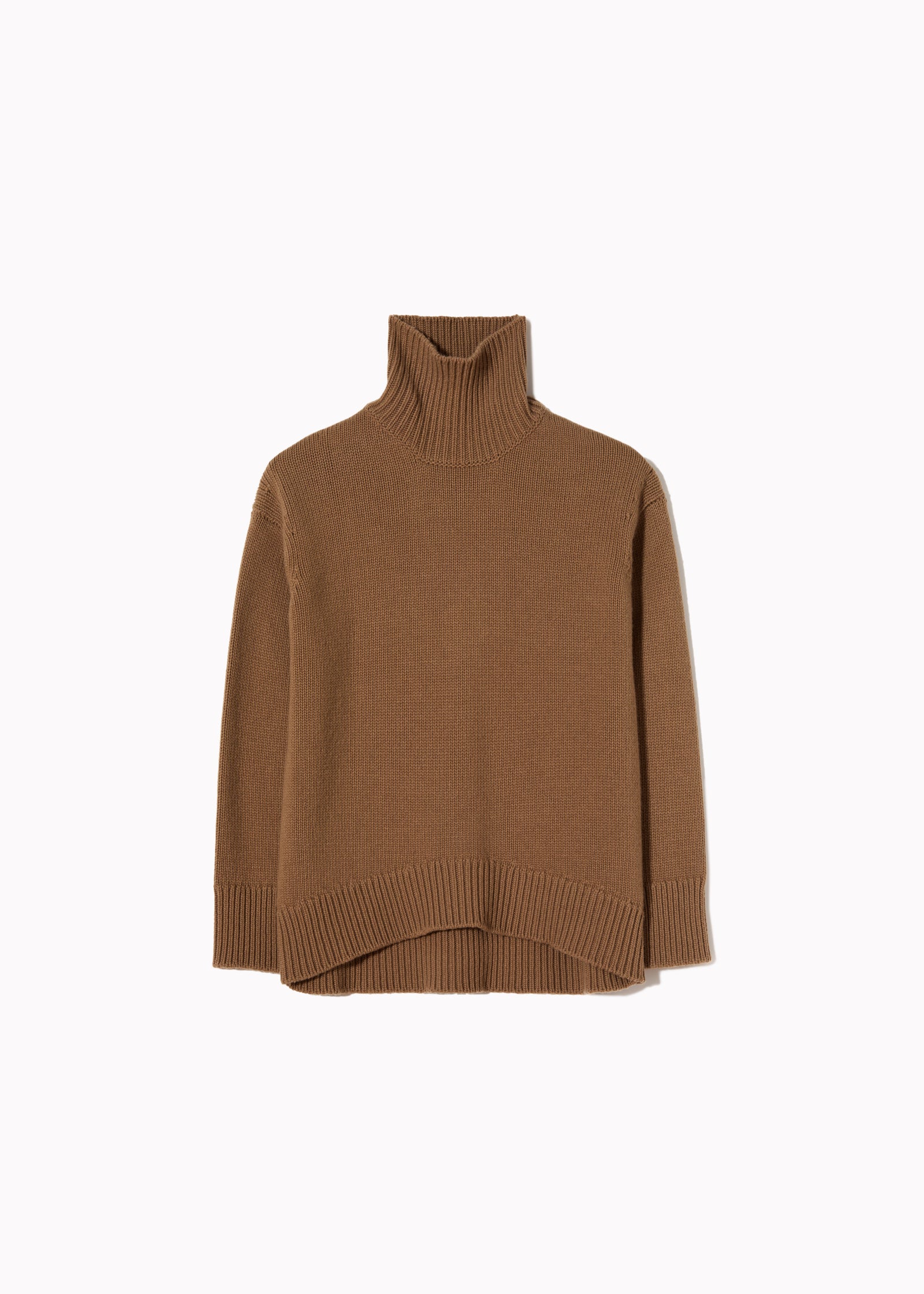 MAGLIONE A COLLO ALTO IN CACHEMIRE CAMMELLO